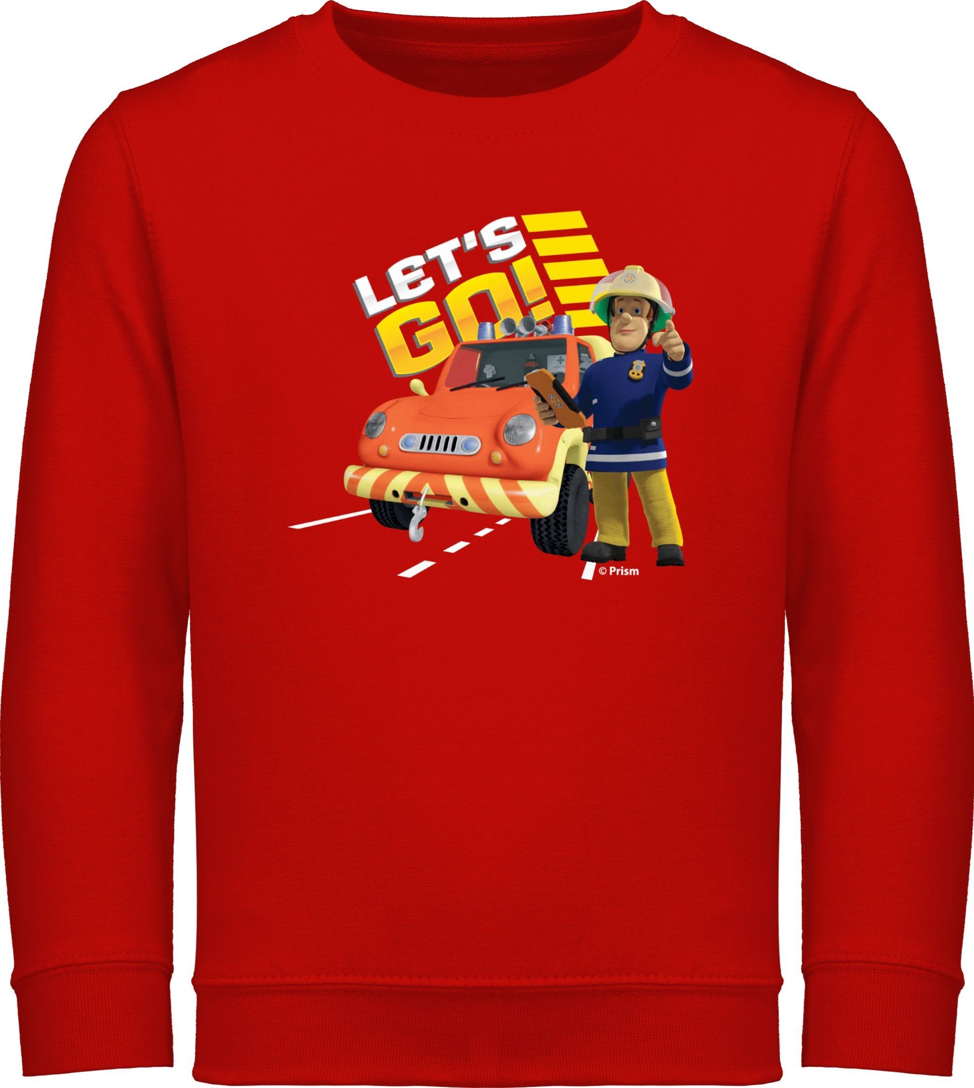 Shirtracer Sweatshirt Let's Go! Venus Feuerwehrmann Sam Jungen 2 Rot