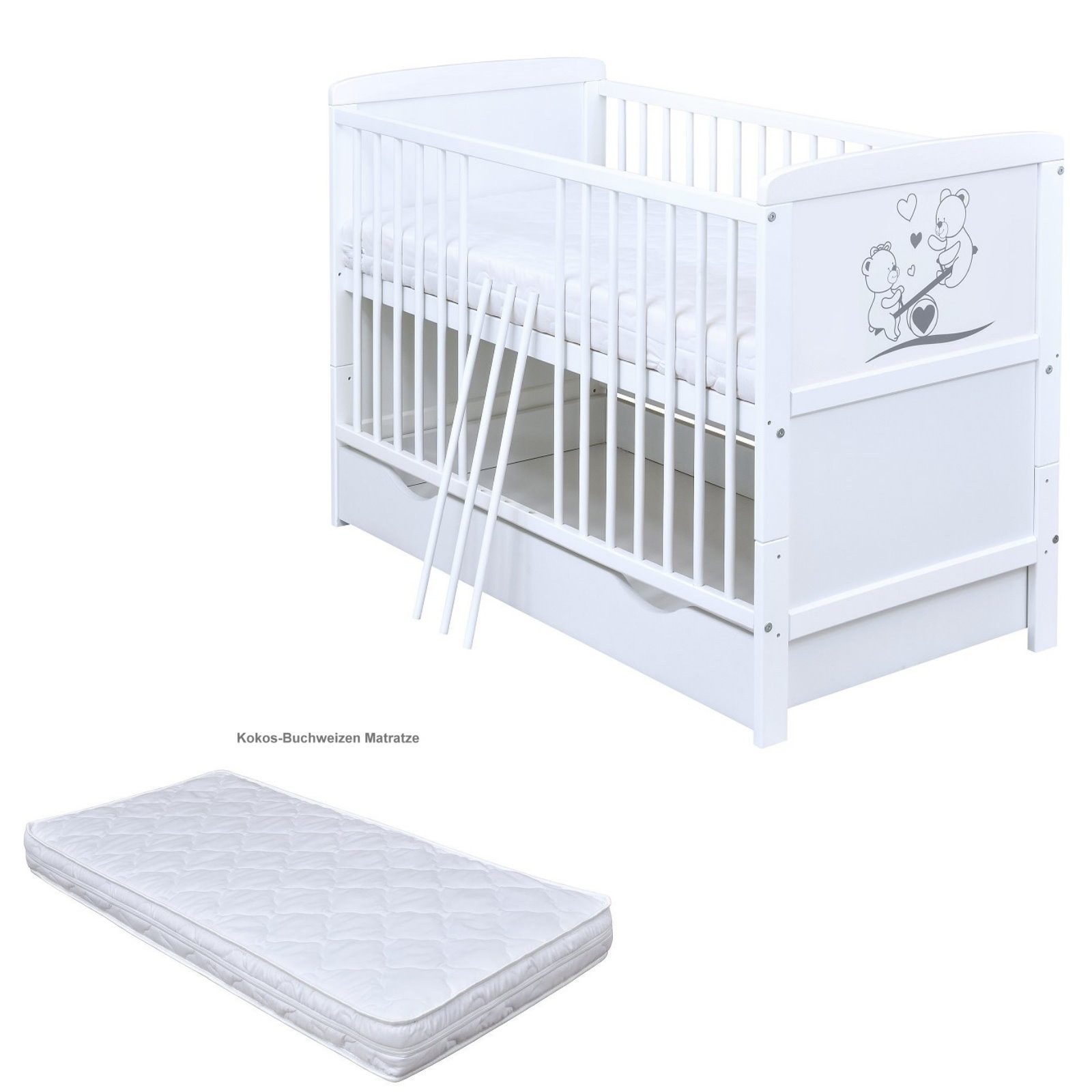 Baby-Delux Babybett Luna Teddy Wippe, Kinderbett günstig online kaufen