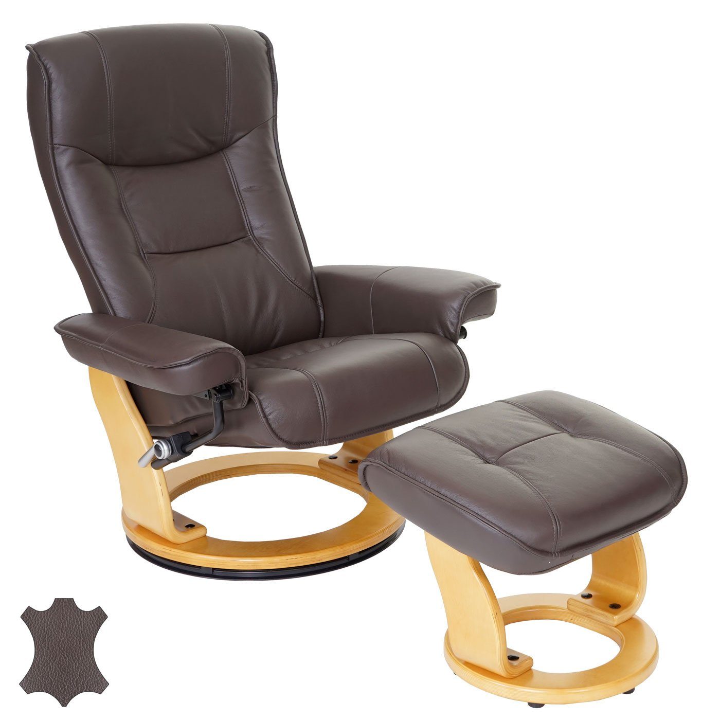 MCA furniture Relaxsessel Halifax, dicke Polsterung, inklusive Fußhocker, Armlehne höhenverstellbar