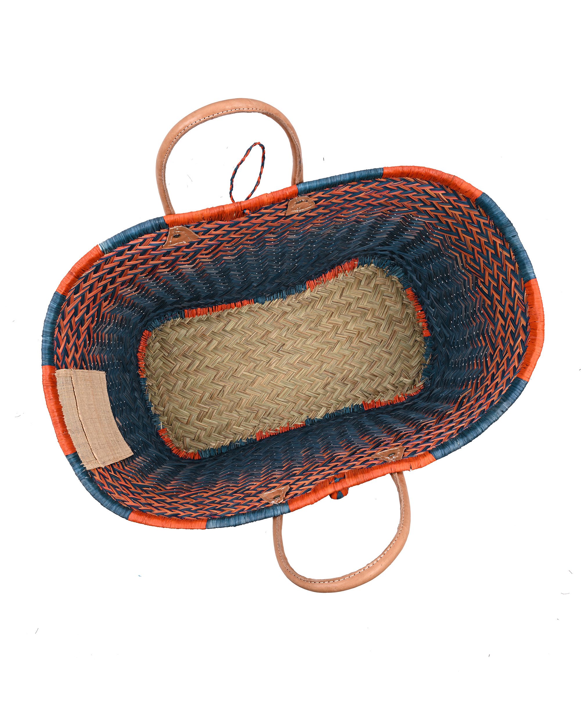 Goodman Design Korbtasche Handgefertigte Basttasche mit Ledergriffen, Langlebig, umweltfreundlich und hochwertig verarbeitet