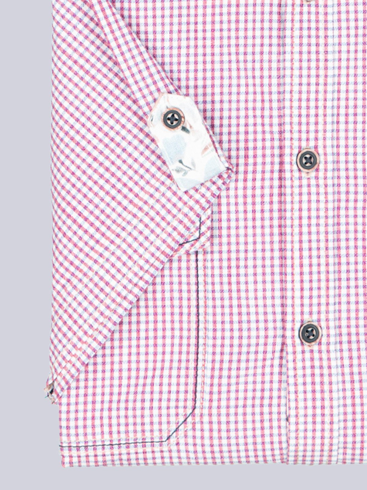 Engbers Kurzarmhemd Herren Kurzarm-Hemd kariert, Rot