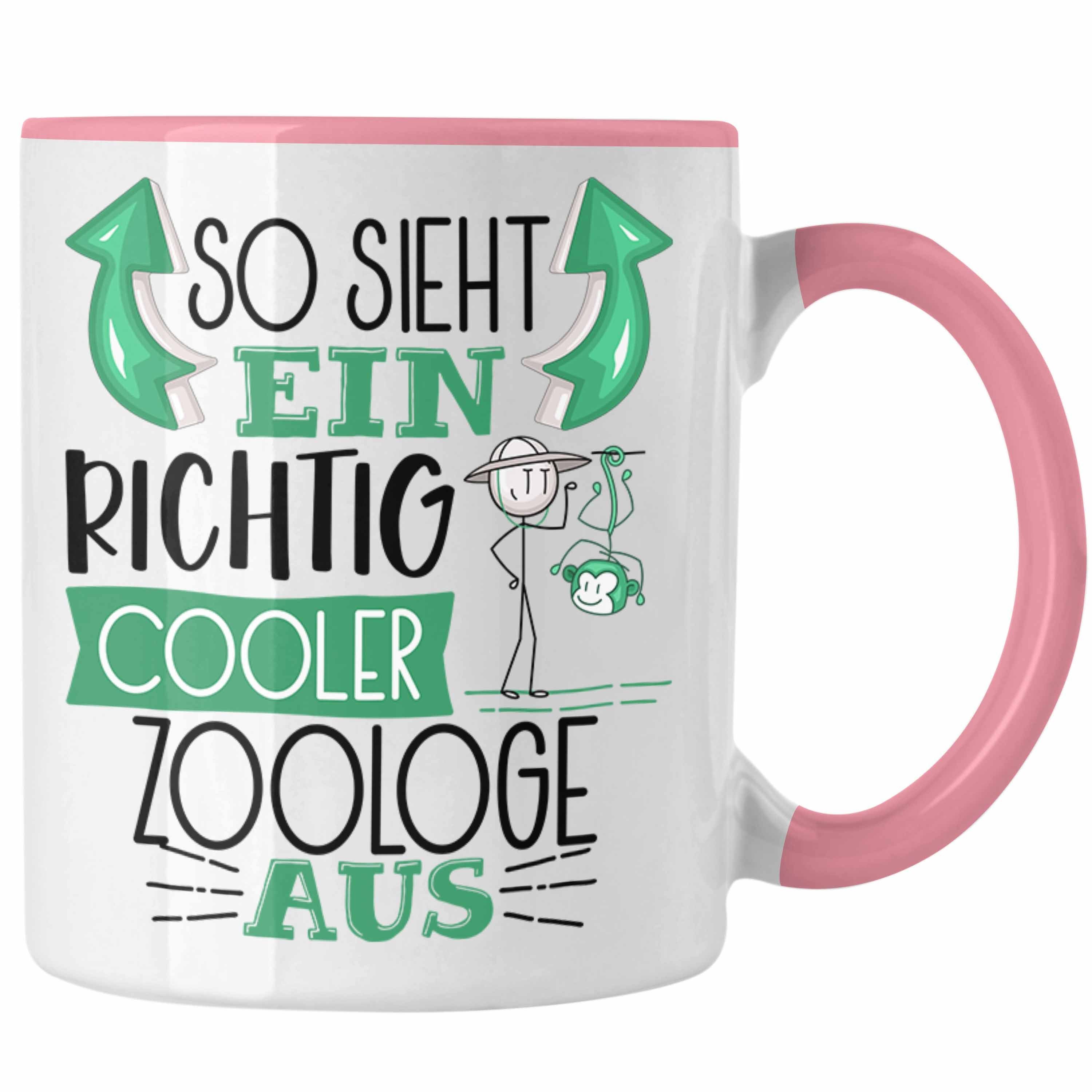 Trendation Tasse Zoologe Tasse Geschenk So Sieht Ein RIchtig Cooler Zoologe Aus Gesche Rosa