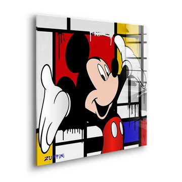 DOTCOMCANVAS® Acrylglasbild Proud Mickey 2 - Acrylglas, Acrylglasbild Proud Mickey Mouse Comic Cartoon Pop Art Wandbild