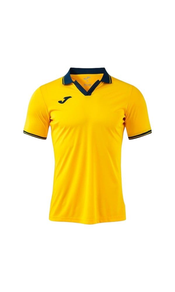 Joma Poloshirt Galaxy (100% rec. Polyester, leicht, atmungsaktiv) gelb/navyblau