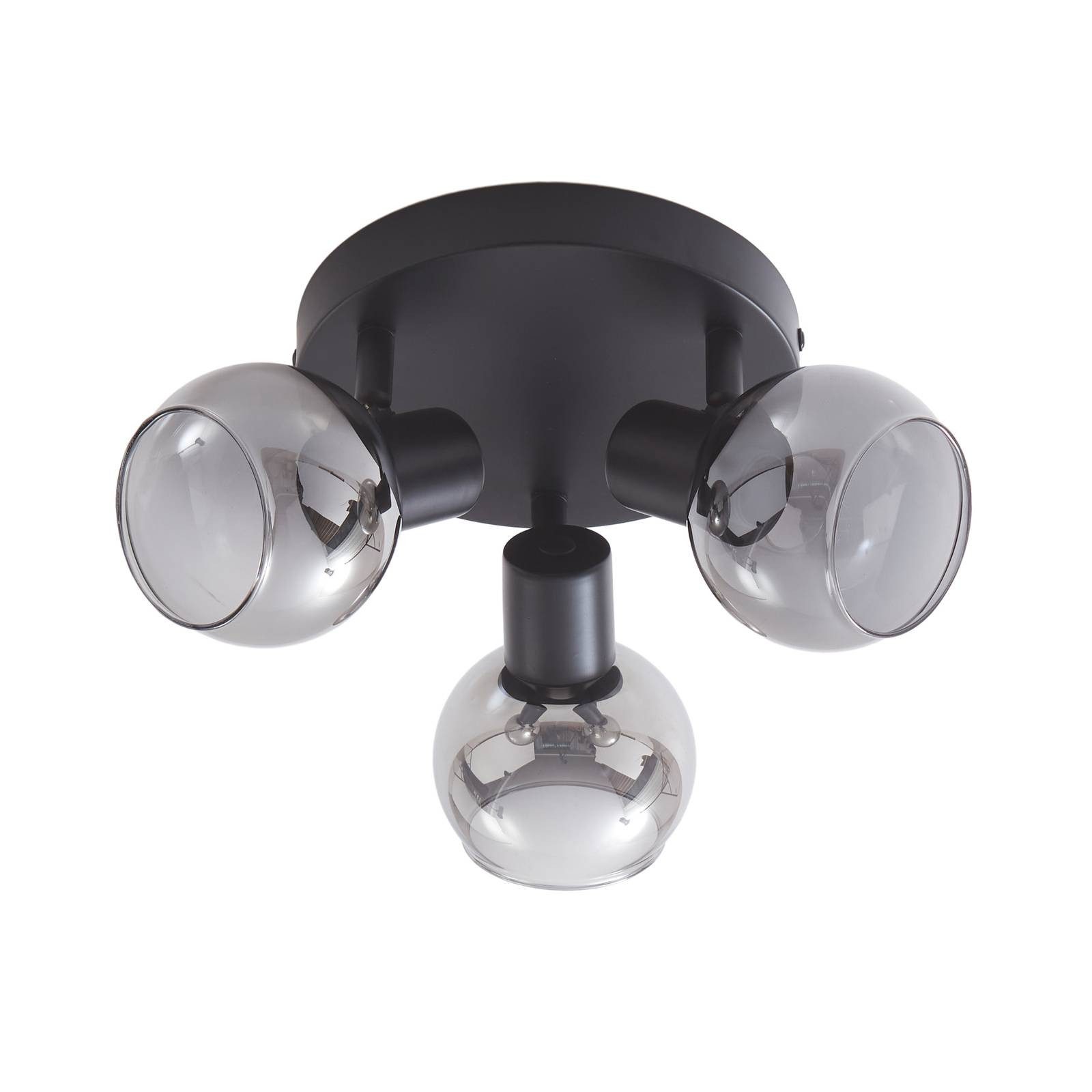Lindby Deckenstrahler Hedvig, Metall, Schwarz IP20, 3 x 10 W LED