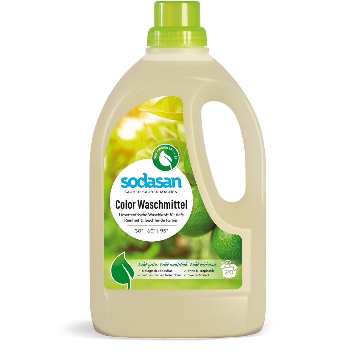 Sodasan Sodasan Color Стиральный порошок Limette 1,5L (1er Pack) Цветное моющее средство