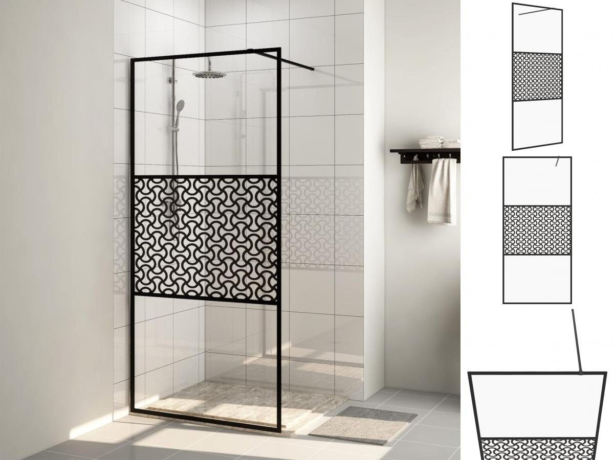 vidaXL Duschwanne Walk In Duschwand für Begehbare Dusche mit Klarem ESG Glas 80x195 cm