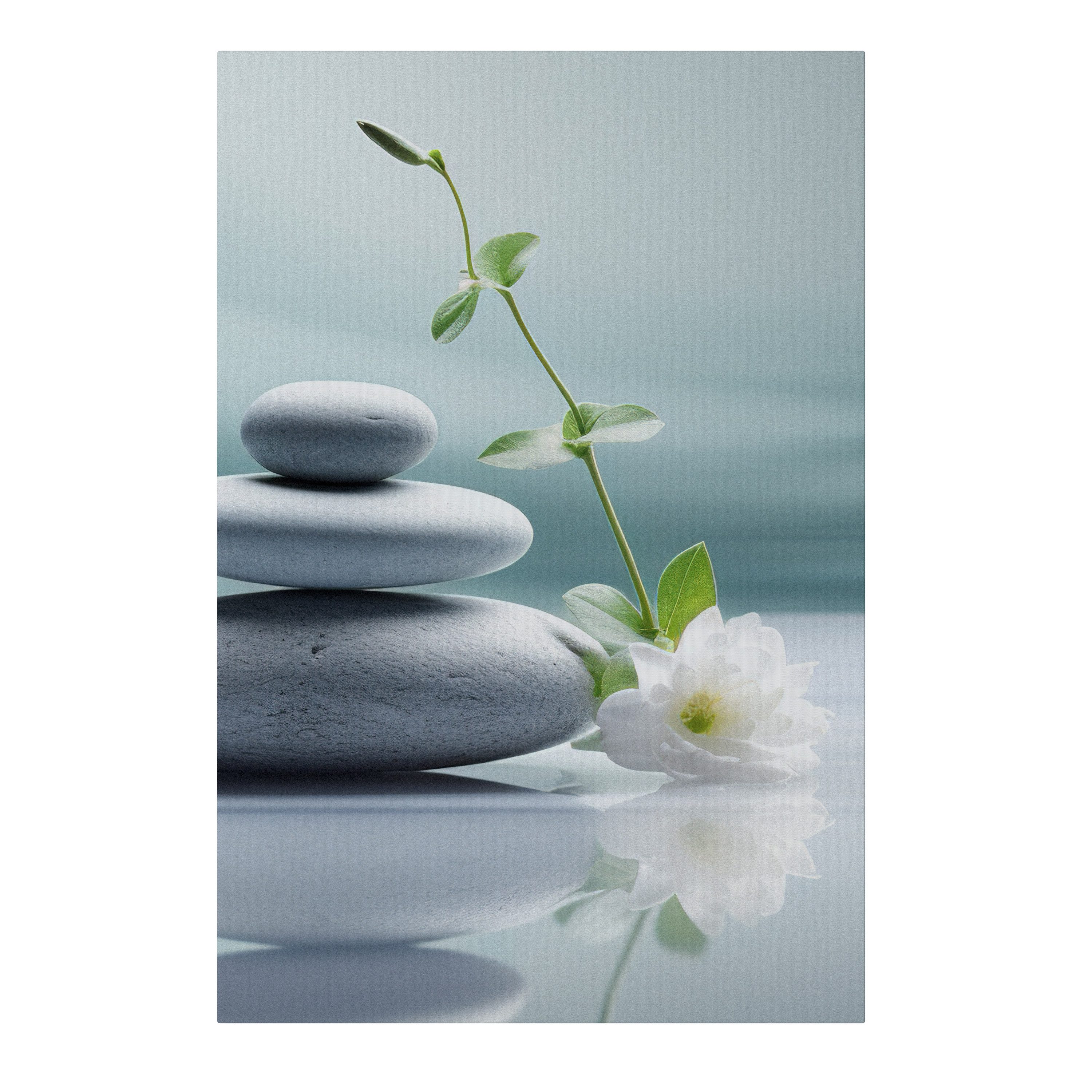 SPACEREBELS Leinwandbild TRANQUIL STONE BALANCE, Japan (1 St), 3 cm Keilrahmen, Baumwollleinwand