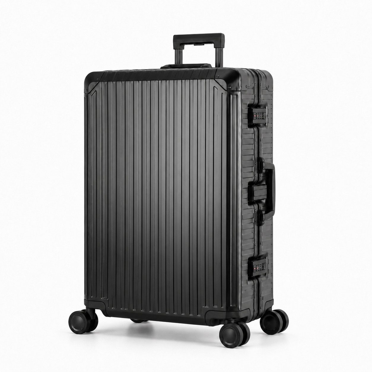 Travelhouse Koffer 100% Aluminium Serie TOKYO verschieden Farben und Größen, 4 Rollen, mit stabilem Aluminium-Gehäuse, mit verstärkten Ecken