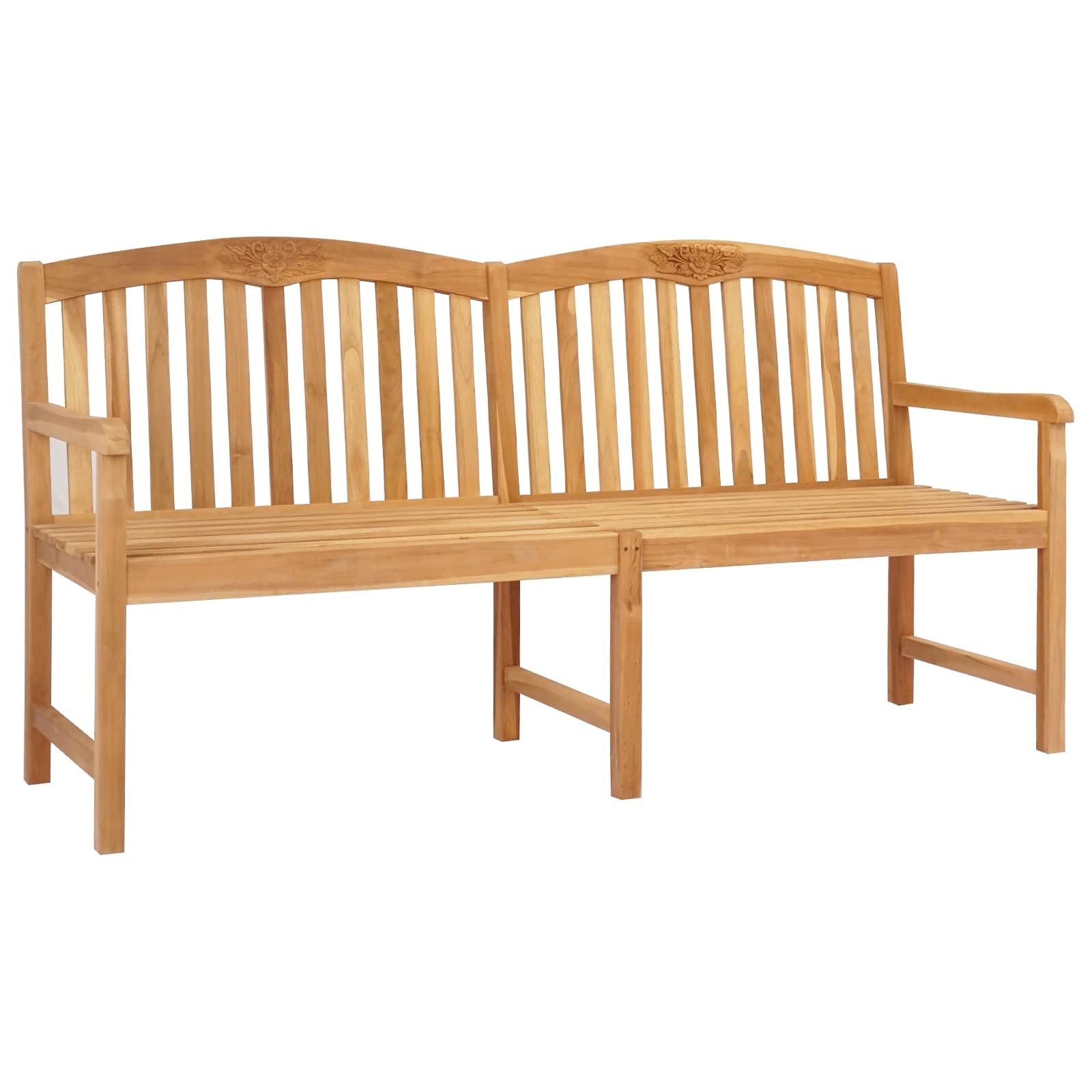 Gartenbank Handgefertigte Rosenbank 150 x 60 x 90 cm Massivholz Natur