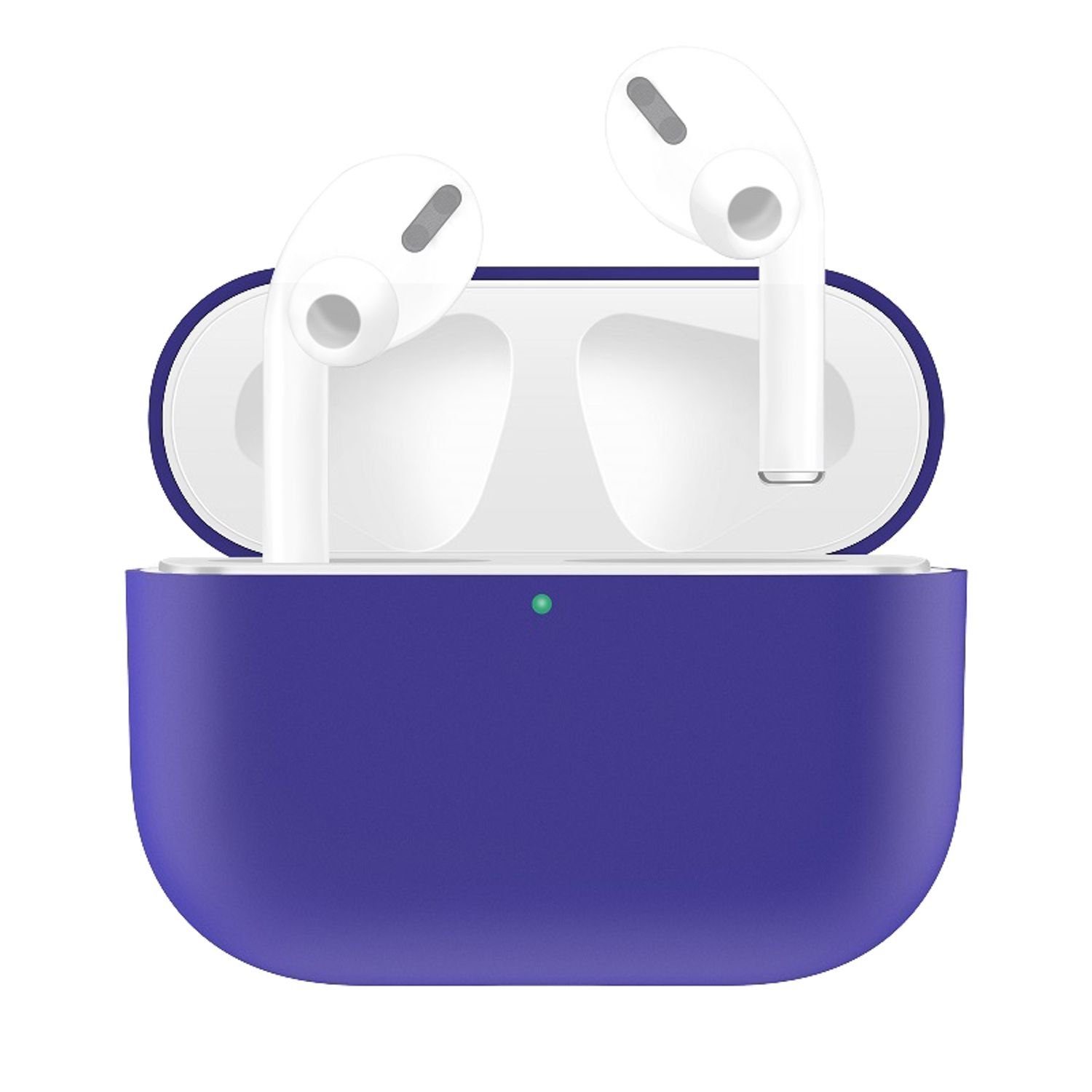 König Design Handyhülle Apple AirPods Pro, Schutzhülle für Apple AirPods Pro Handy Hülle Silikon Tasche Case Cover Violett