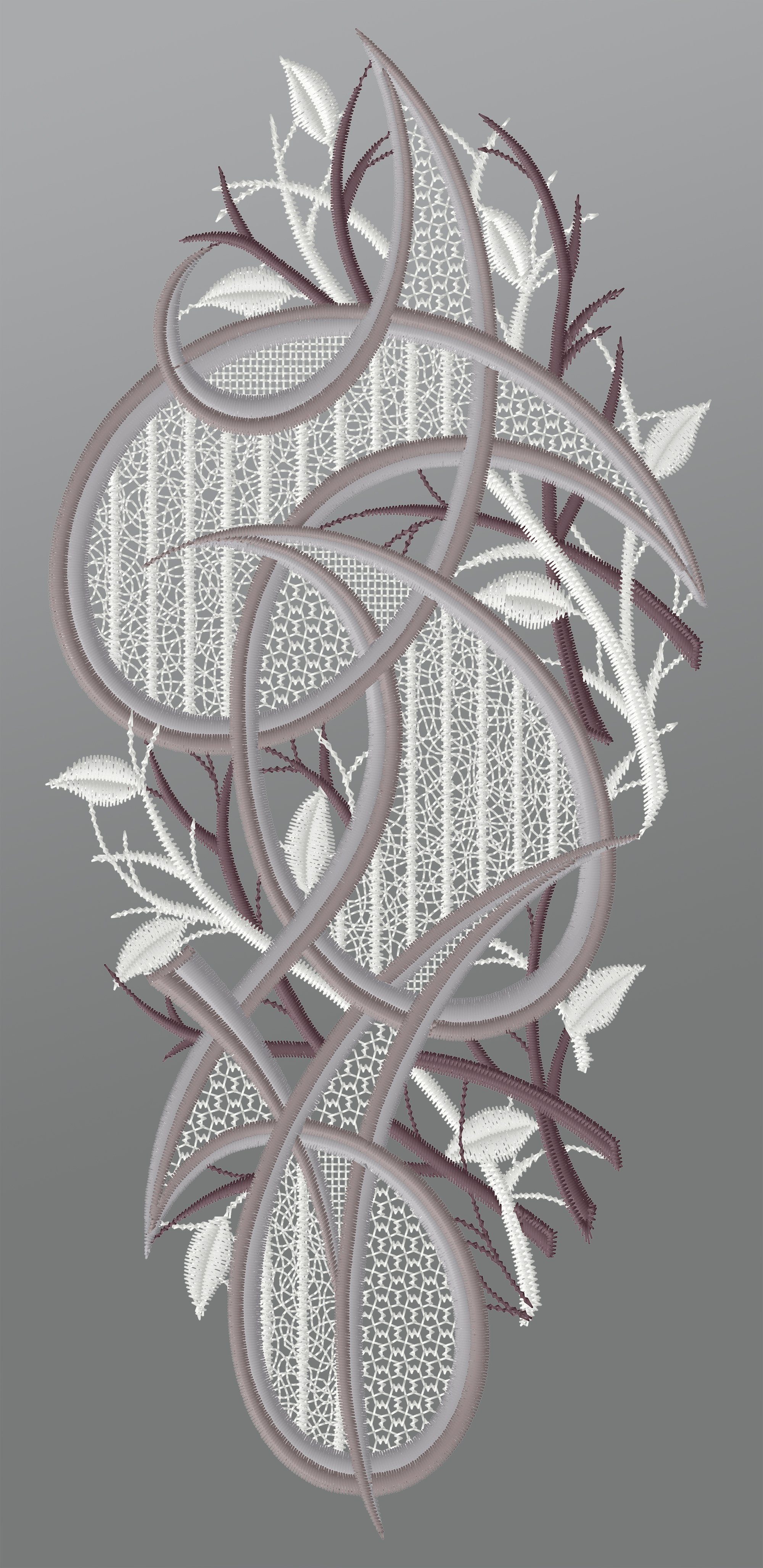 Plauener Spitze® Fensterbild modernes Ornament, HxB 35x15cm günstig online kaufen