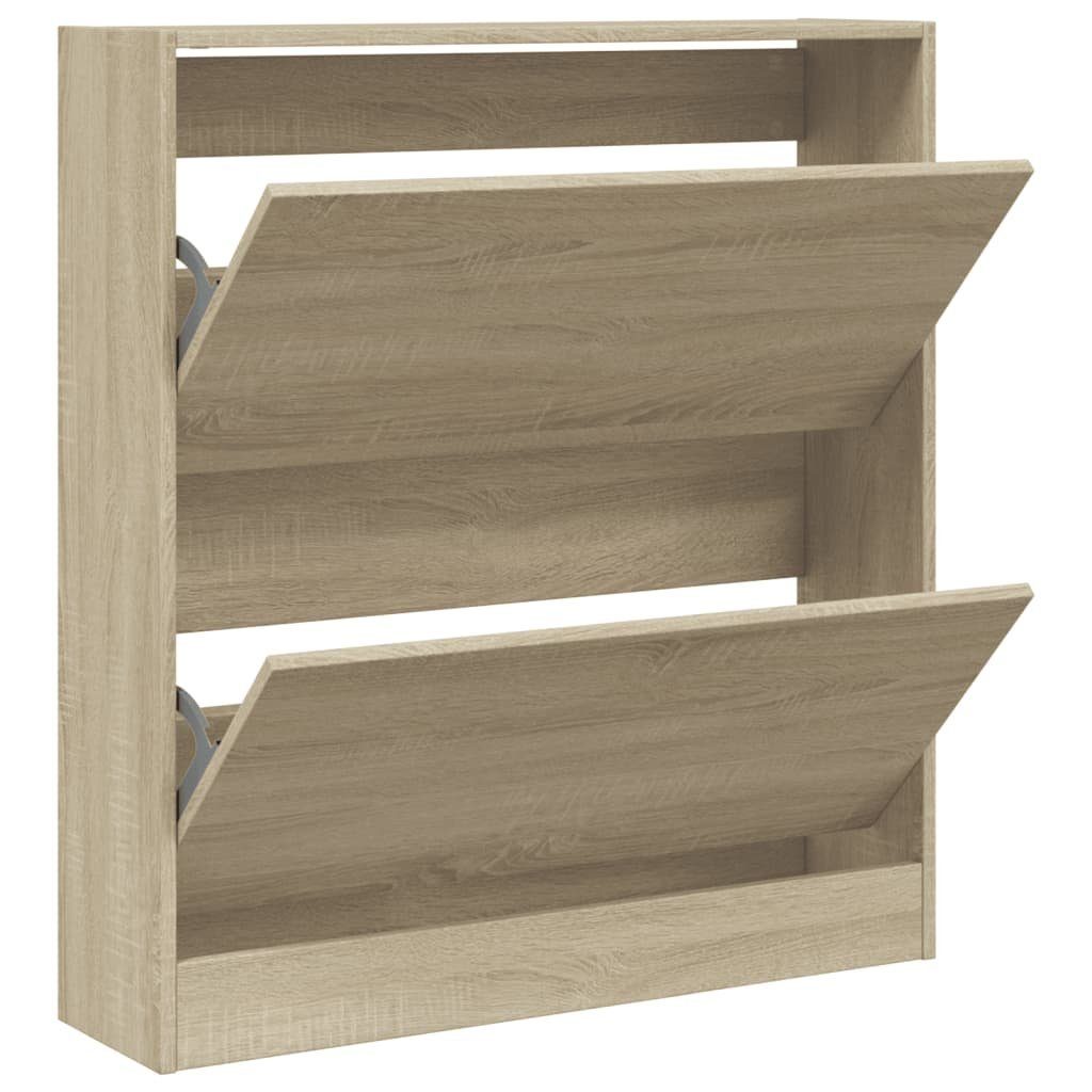 vidaXL Schuhschrank 80 x 21 x 875 cm Schuhschrank Sonoma Eiche 80x21x87,5 cm Spanplatte