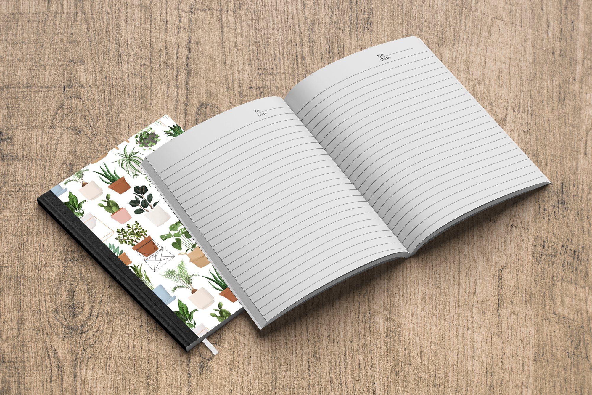 Tagebuch, Seiten, Pflanzen Notizheft, Journal, Weiß, MuchoWow Merkzettel, Haushaltsbuch Notizbuch Pastell - A5, - 98