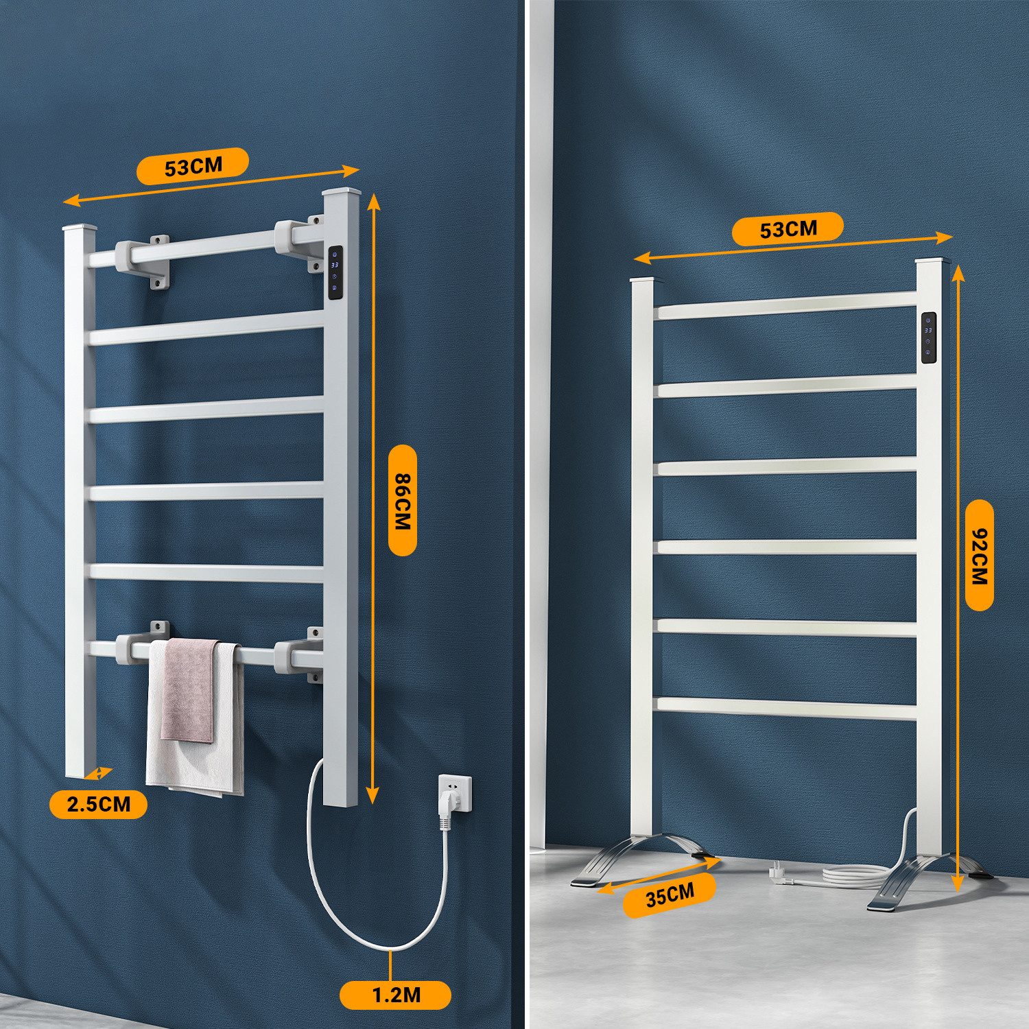 Clanmacy Elektrischer Badheizkörper Handtuchhalter Heizkörper mit Timing Th günstig online kaufen