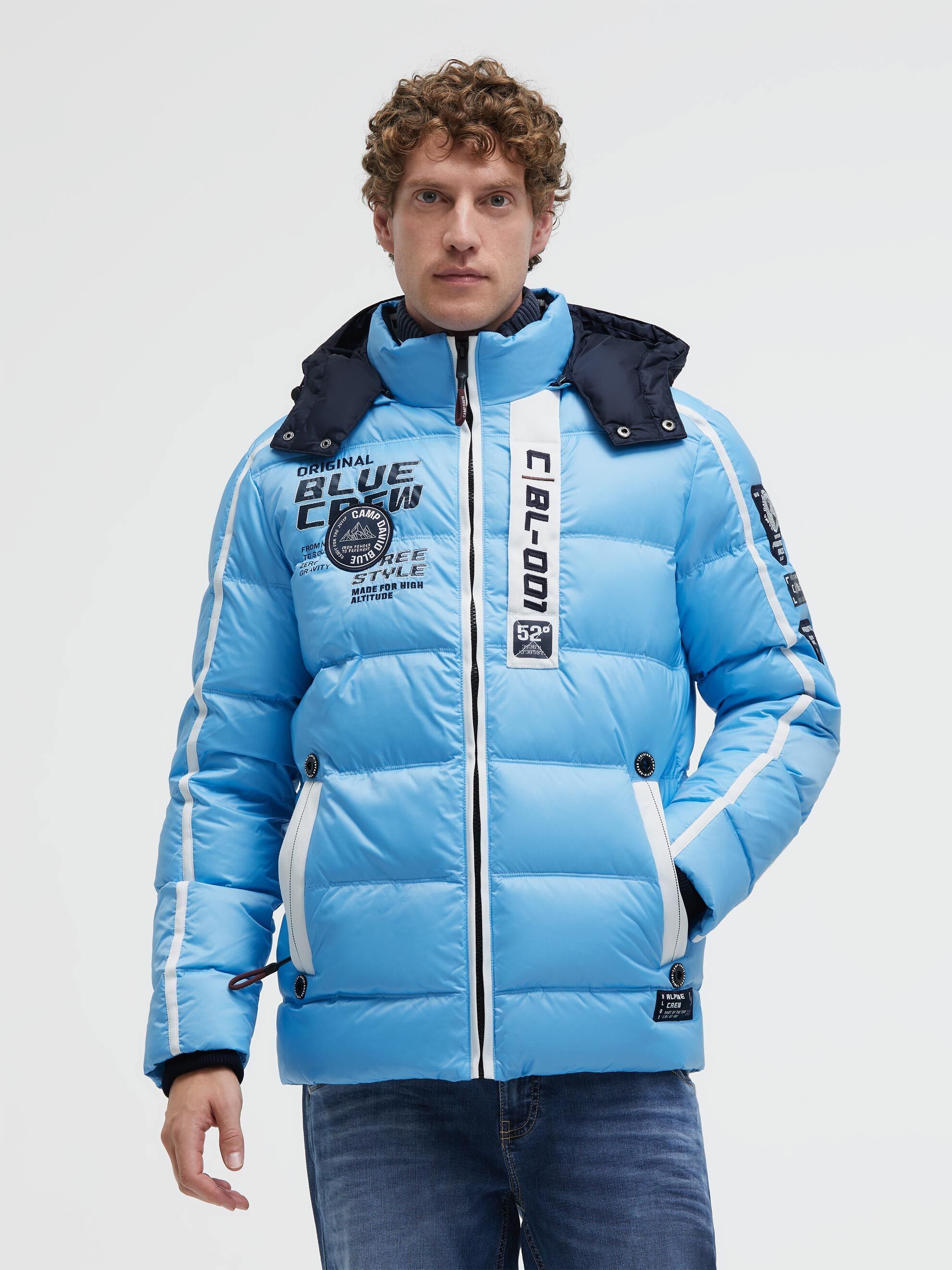 CAMP DAVID Winterjacke mit Reißverschluss an den Einschubtaschen