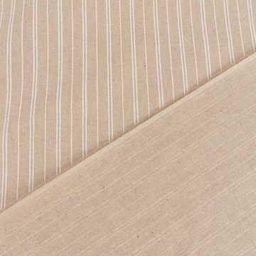 SCHÖNER LEBEN. Tischdecke Tischdecke Leinenlook Basic Stripe Streifen natur div. Größen, handmade