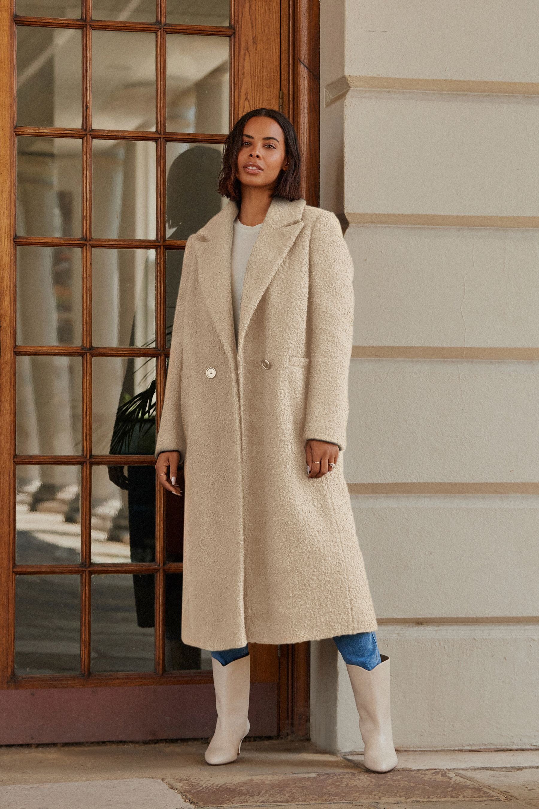 Next Langmantel Langer Bouclémantel (1-tlg)