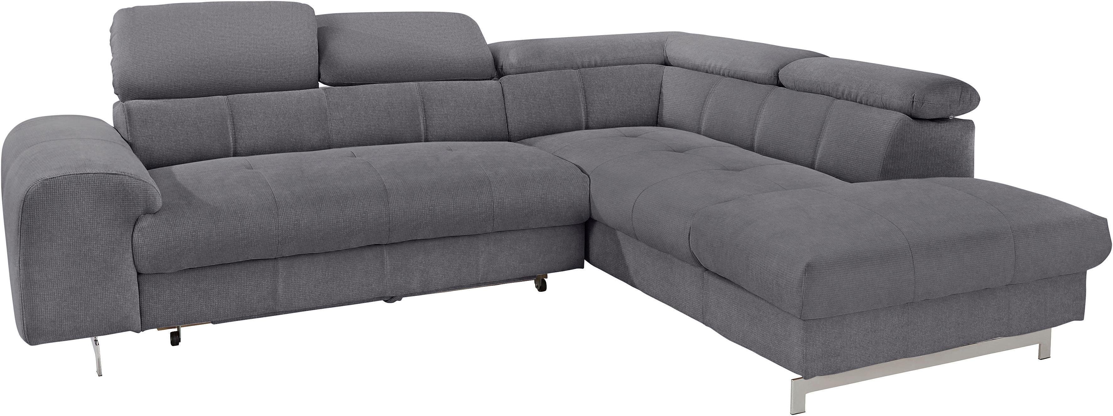 COTTA Ecksofa Chef L-Form, mit Kopfteilverstellung, wahlweise mit Bettfunktion & Bettkasten