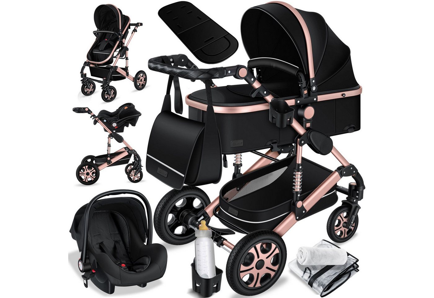 Thumbnail - KESSER Kombi-Kinderwagen, Loops Kinderwagen Kombikinderwagen Komplettset