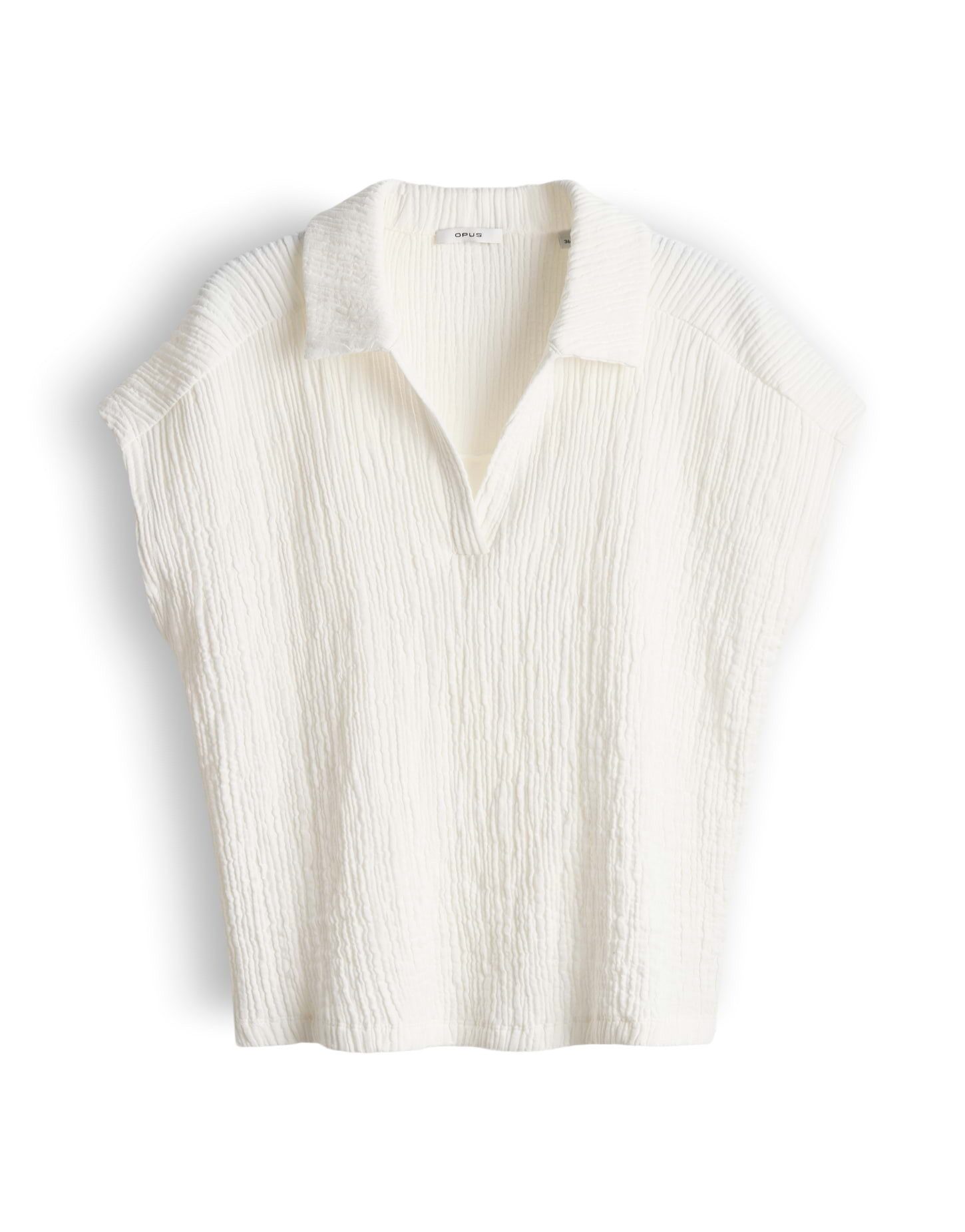 OPUS Kurzarmshirt Santolini aus Webware mit Crinkle Effekt leichte Transpar günstig online kaufen