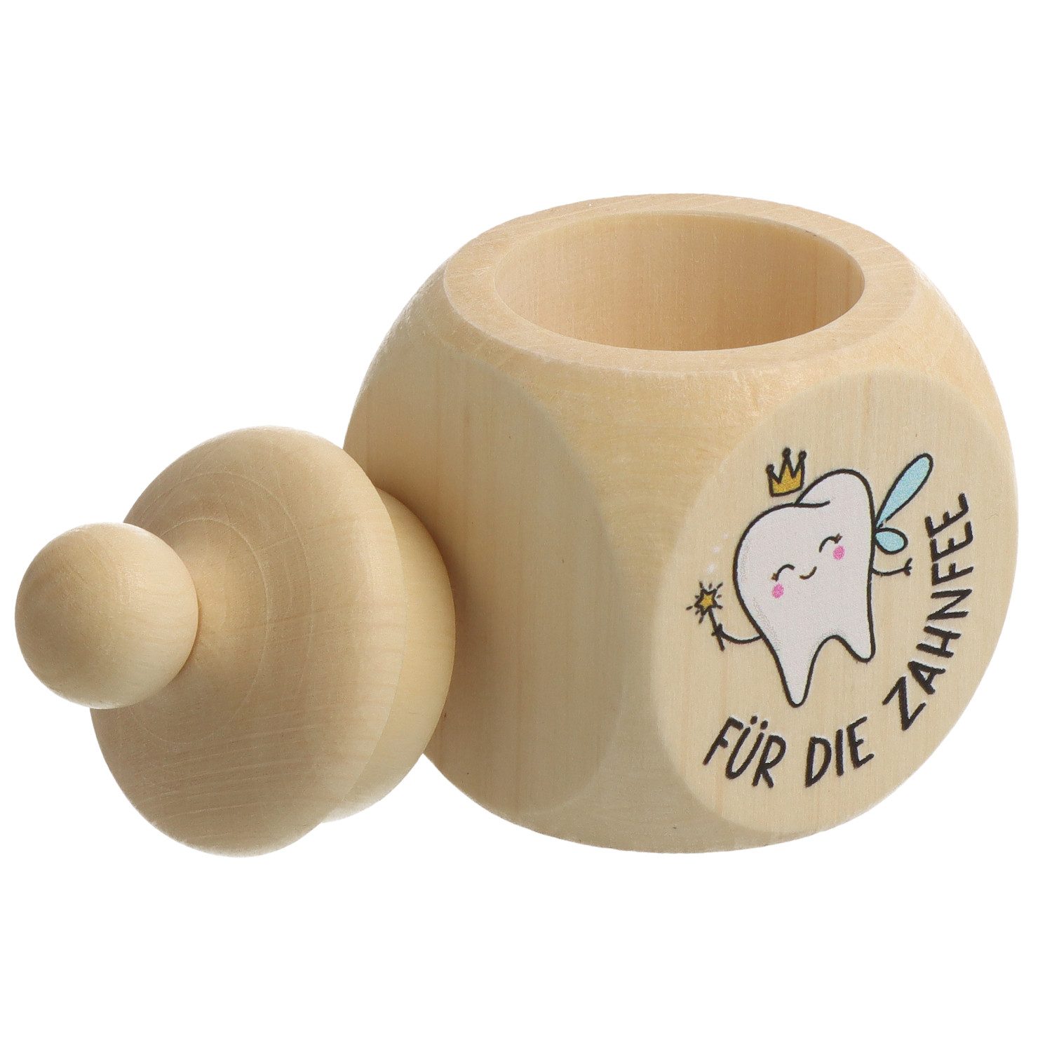 Spruchreif® Zahndose Milchzahndose aus Holz mit Schraubdeckel · Zahndose zur Aufbewahrung (1 St)