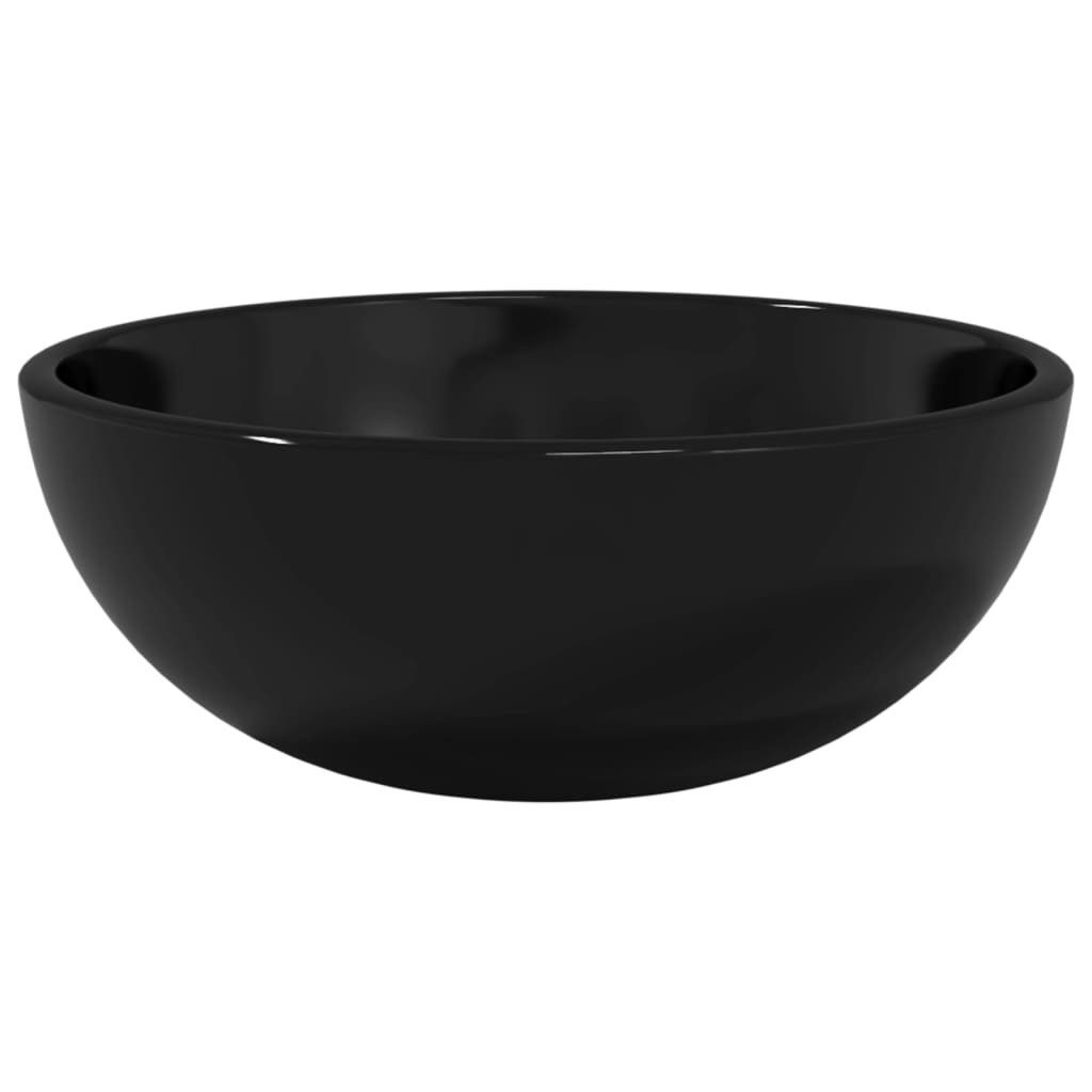 vidaXL Waschbecken 30 x 12 cm Waschbecken Hartglas 30x12 cm Schwarz