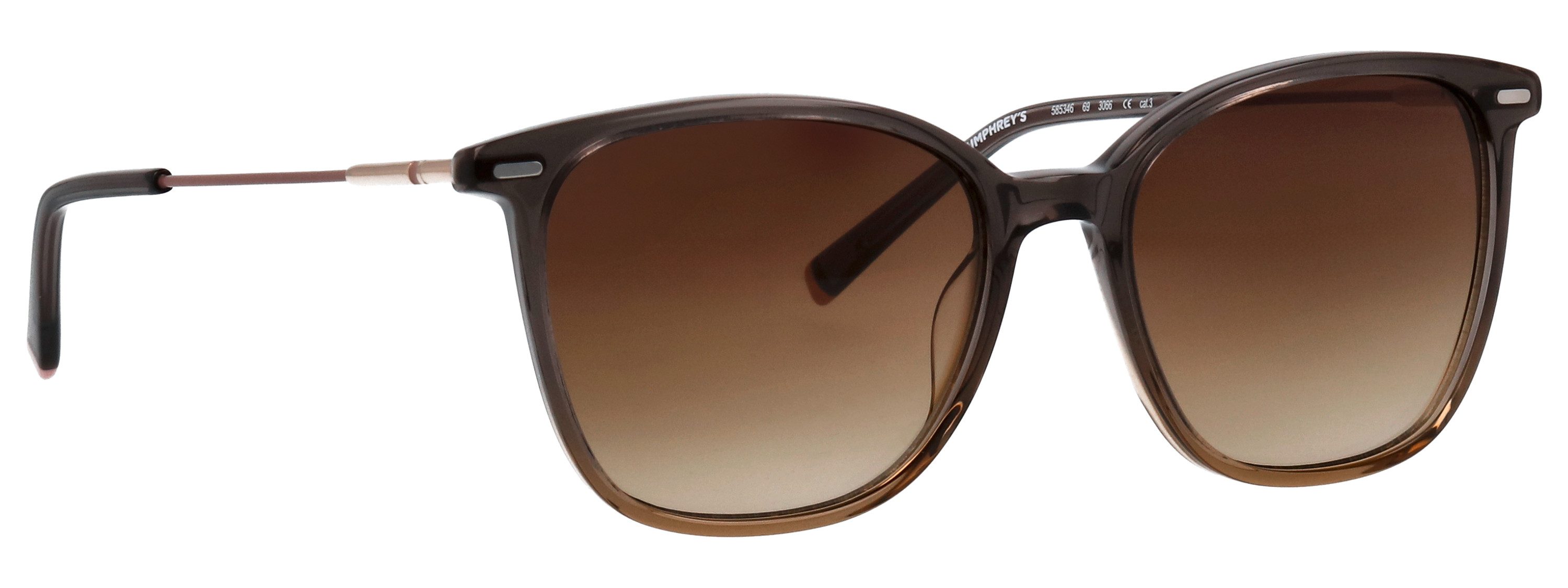 HUMPHREY´S eyewear Sonnenbrille Modell 585346 Form Karree/Soft, Logoschriftzug auf Bügel, Kombifassung