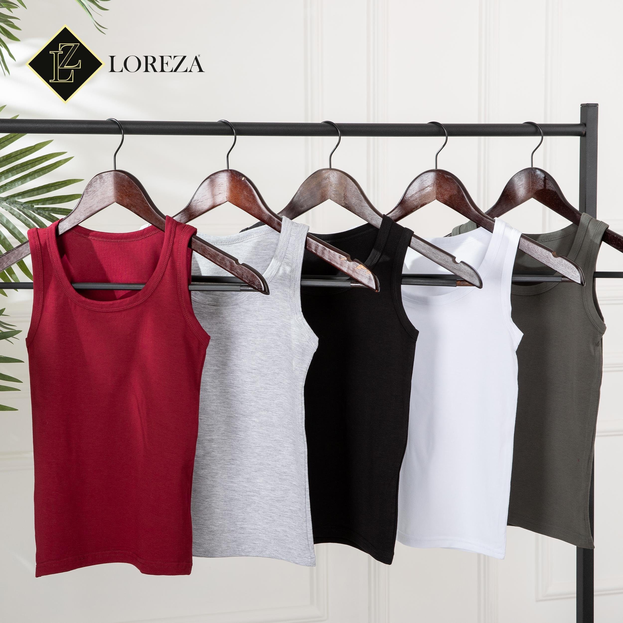 LOREZA Unterhemd 5er Set Jungen Unterhemden - Basics - Bunt (Spar-Packung, 5-St., 5er Pack)