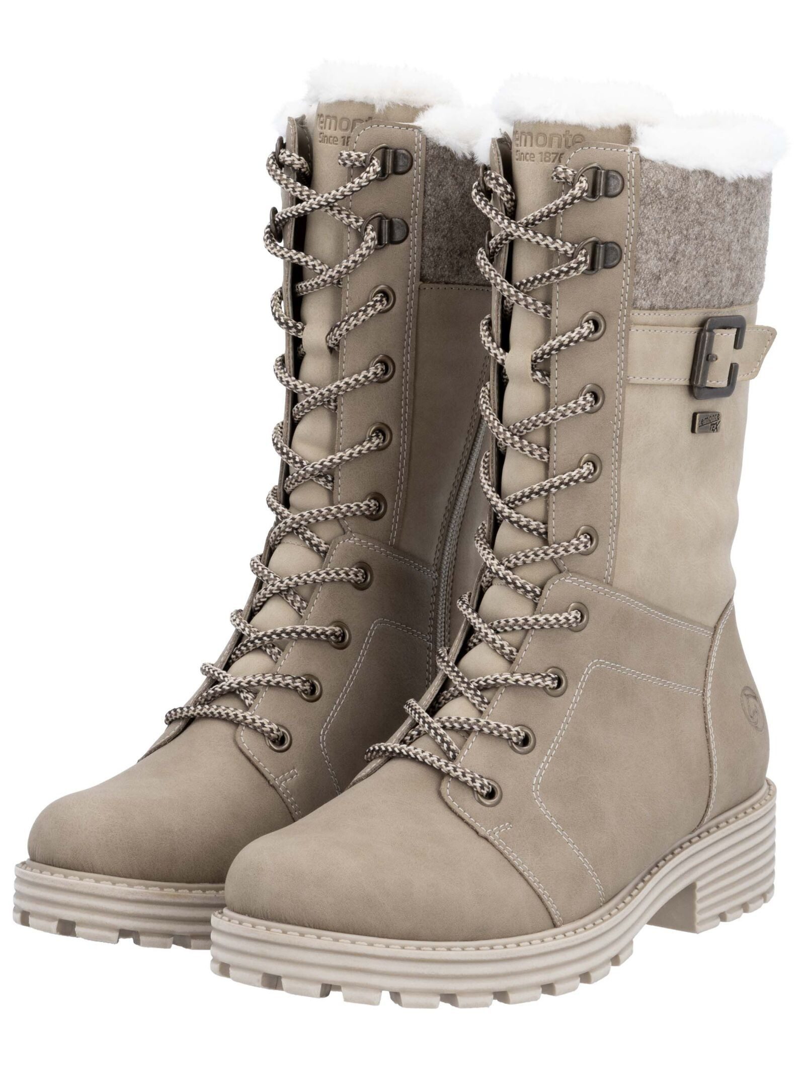 Remonte Stiefelette Veloursleder . Schnürstiefelette