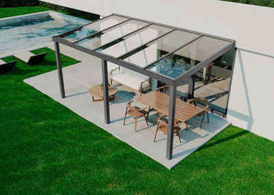 Terrando Terrassendach Terrassenüberdachung Expert, BxT: 400x250 cm, Weiß