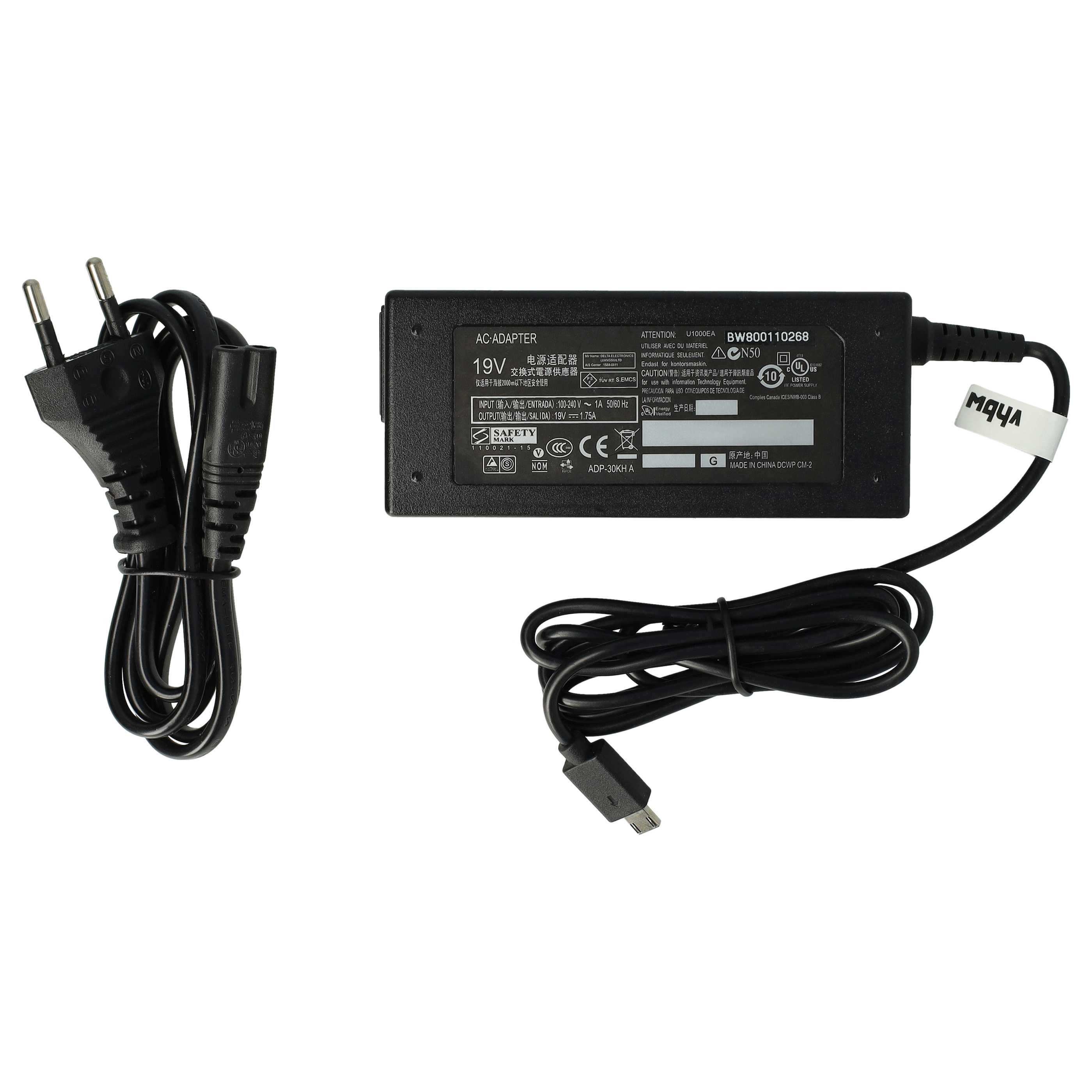 vhbw Netzteil passend für Asus EeeBook F205, F205T, T100, T100TA, X205T, Notebook-Ladegerät