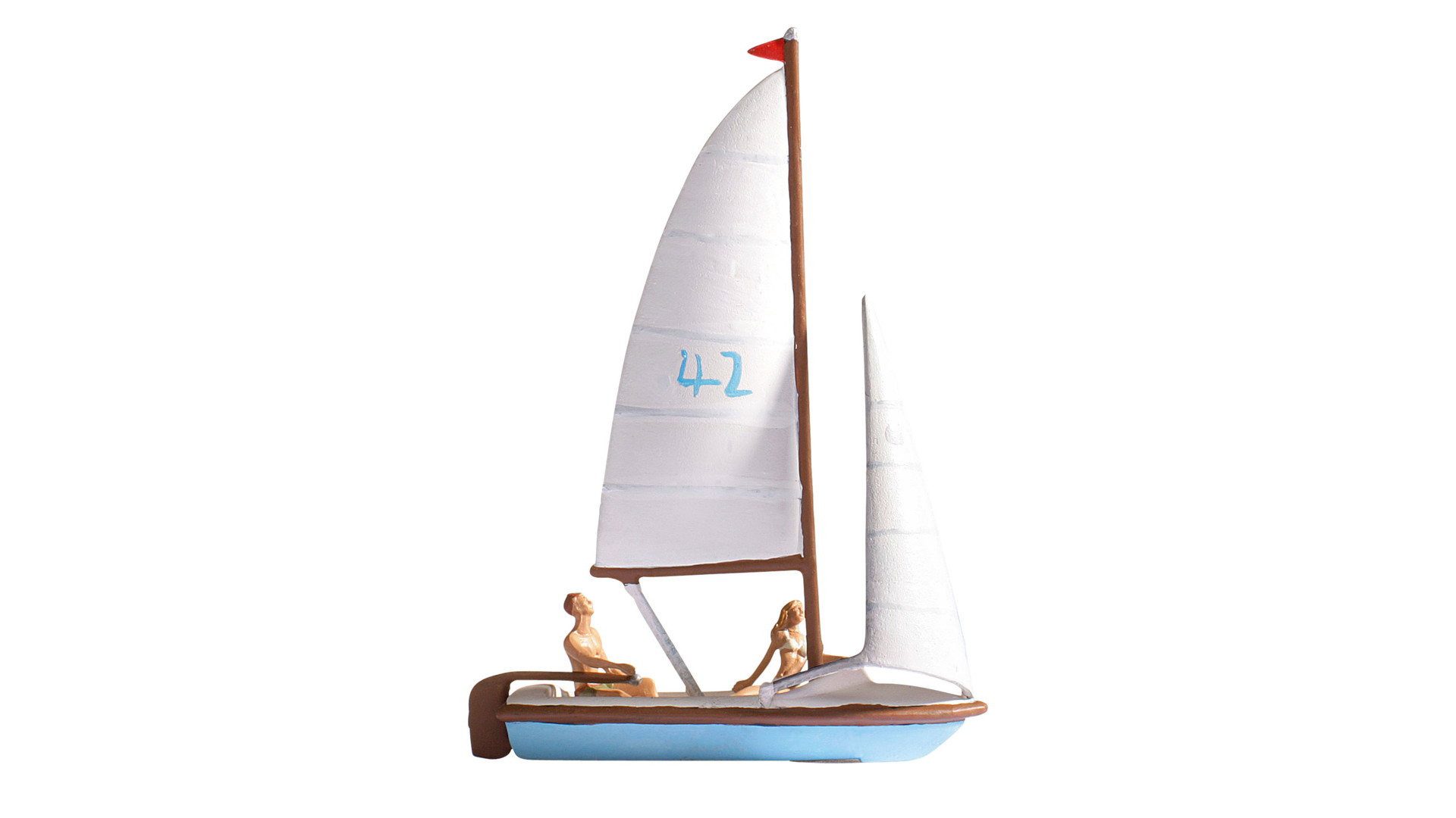 NOCH Modelleisenbahn-Straße NOCH® Segelboot, mit Besatzung, ideal für H0-Model