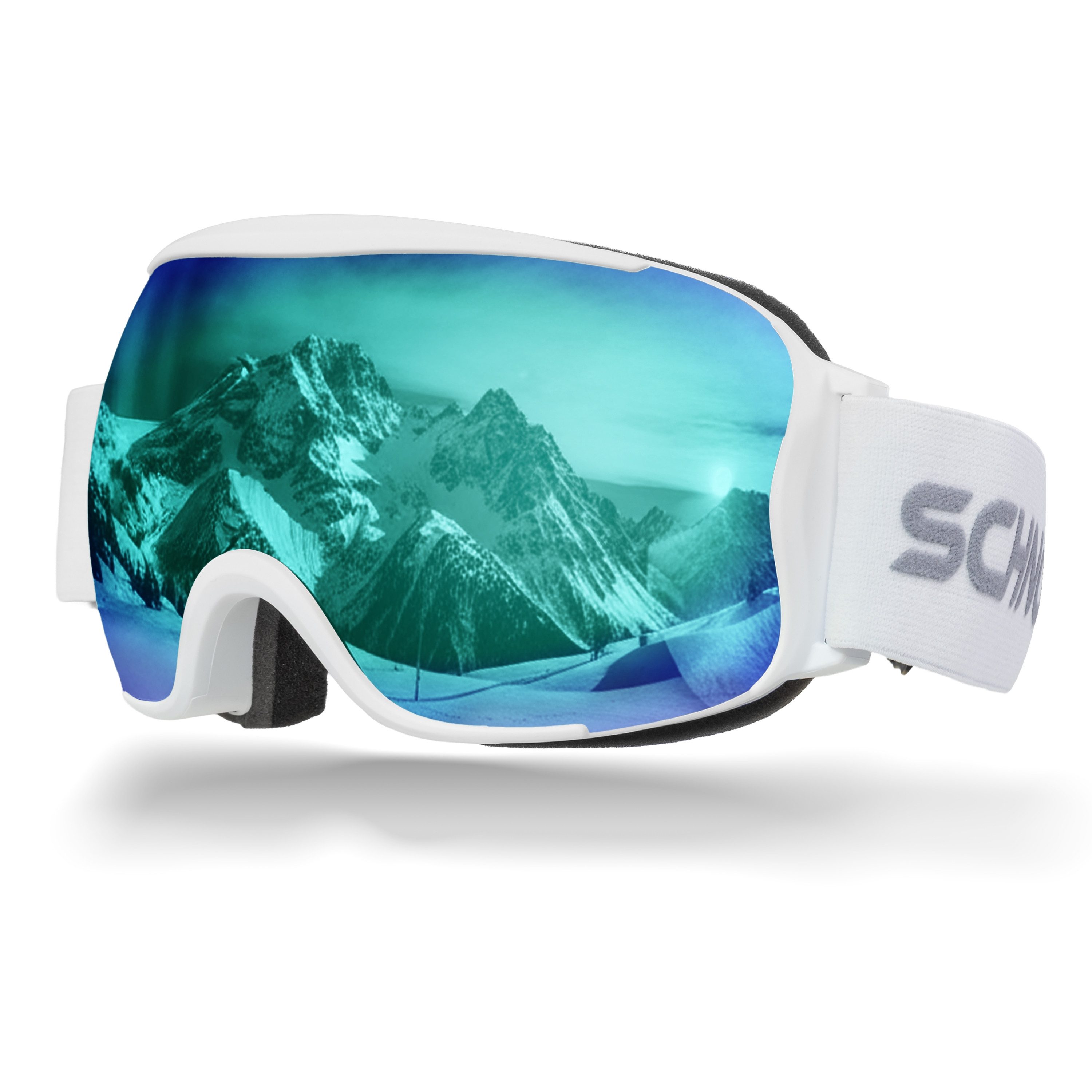 SCHNORR Sportbrille Schnorr Skibrille Kryos - Sphärisch, Eis Blau (S3), Full REVO, Anti-, (1-St), Full REVO-Beschichtung Eis Blau (S3)