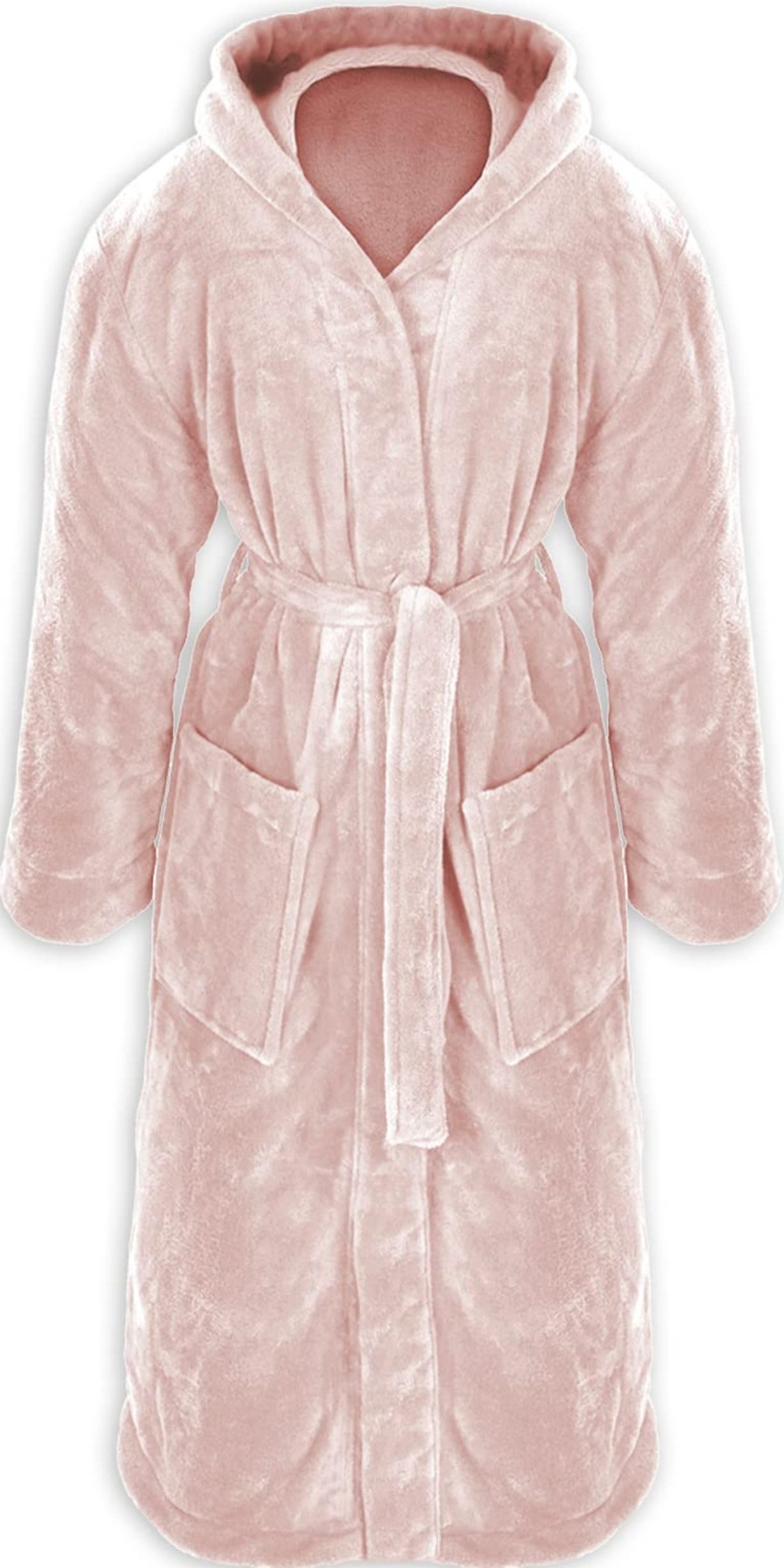 Gräfenstayn Unisex-Bademantel Bademantel Kapuze Flanell Fleece, XL Rosa, wa günstig online kaufen