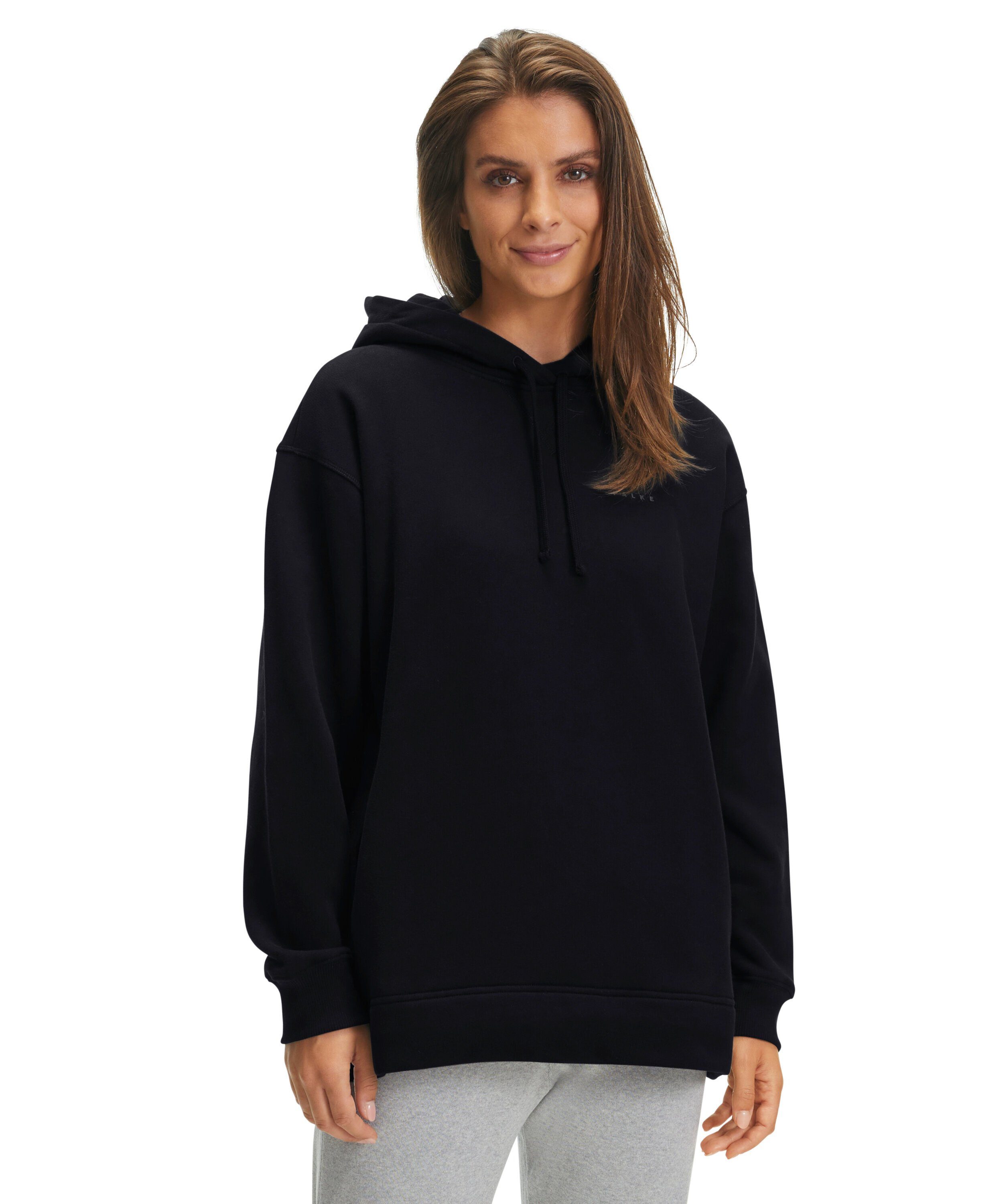 FALKE Hoodie (1-tlg., 1) aus reiner Baumwolle
