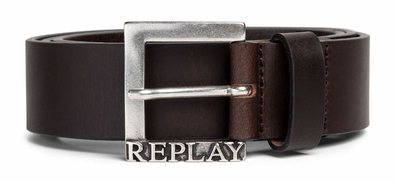 Replay Ledergürtel Leather Belt aus echtem Büffelleder
