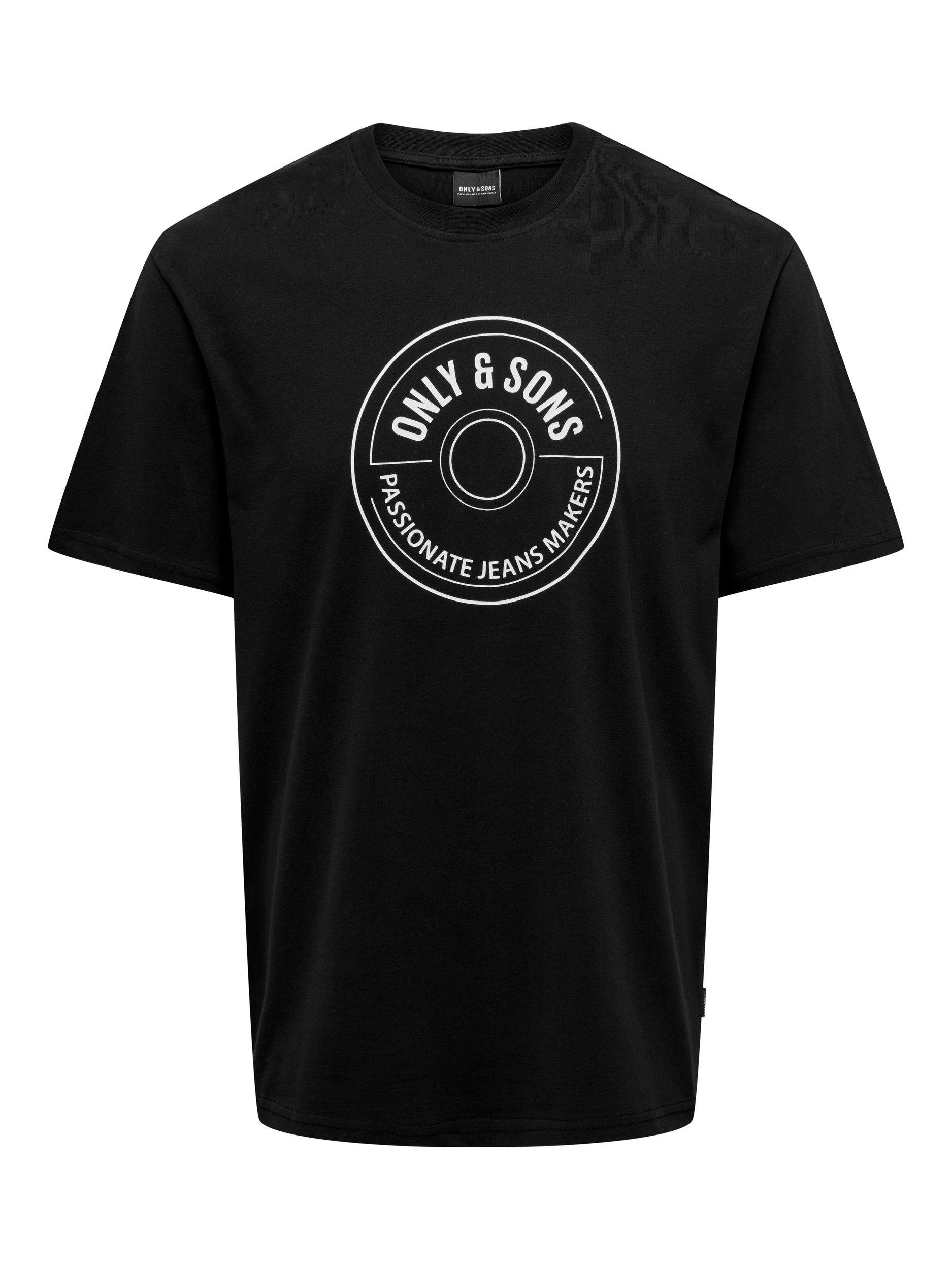 ONLY & SONS Rundhalsshirt ONSLAMER LIFE REG LOGO SS TEE Black