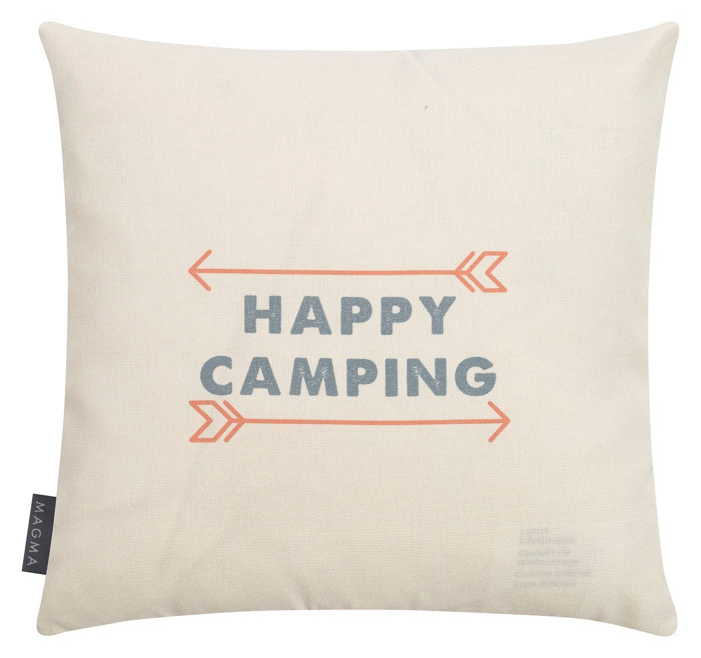 für Heimtex - Campingurlaub, Outdoor mit - Kissenbezug Camper Magma Camping Kissenhülle Zelt Zelt robuster Kissenbezug Magma Spruch ca.40x40cm