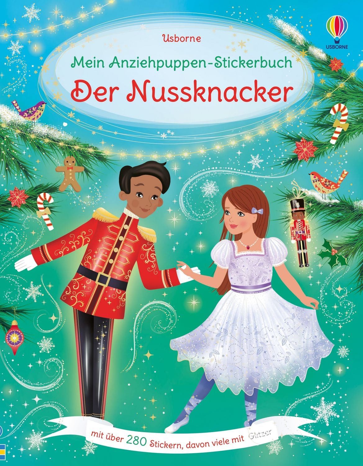 Kinderbuch Mein Anziehpuppen-Stickerbuch: Der Nussknacker Stickerheft mit über 28 diverse