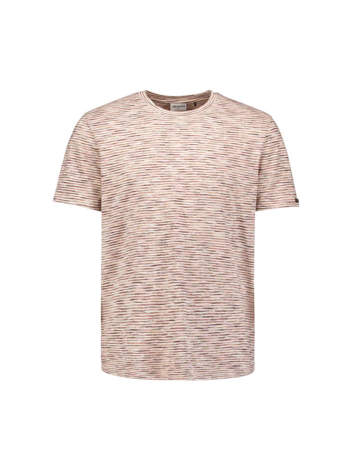 Kurzarmshirt - T-Shirt - Baumwollshirt mit Space Dye Streifen - T-Shirt Herren