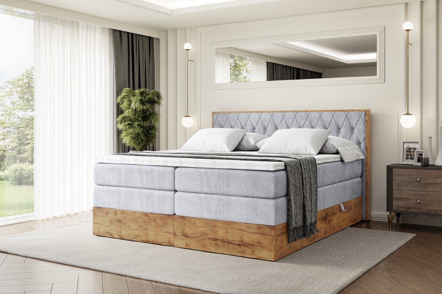 ALTDECOR Boxspringbett LOLLI5 KING (Multipocket-Matratze H4, günstig online kaufen
