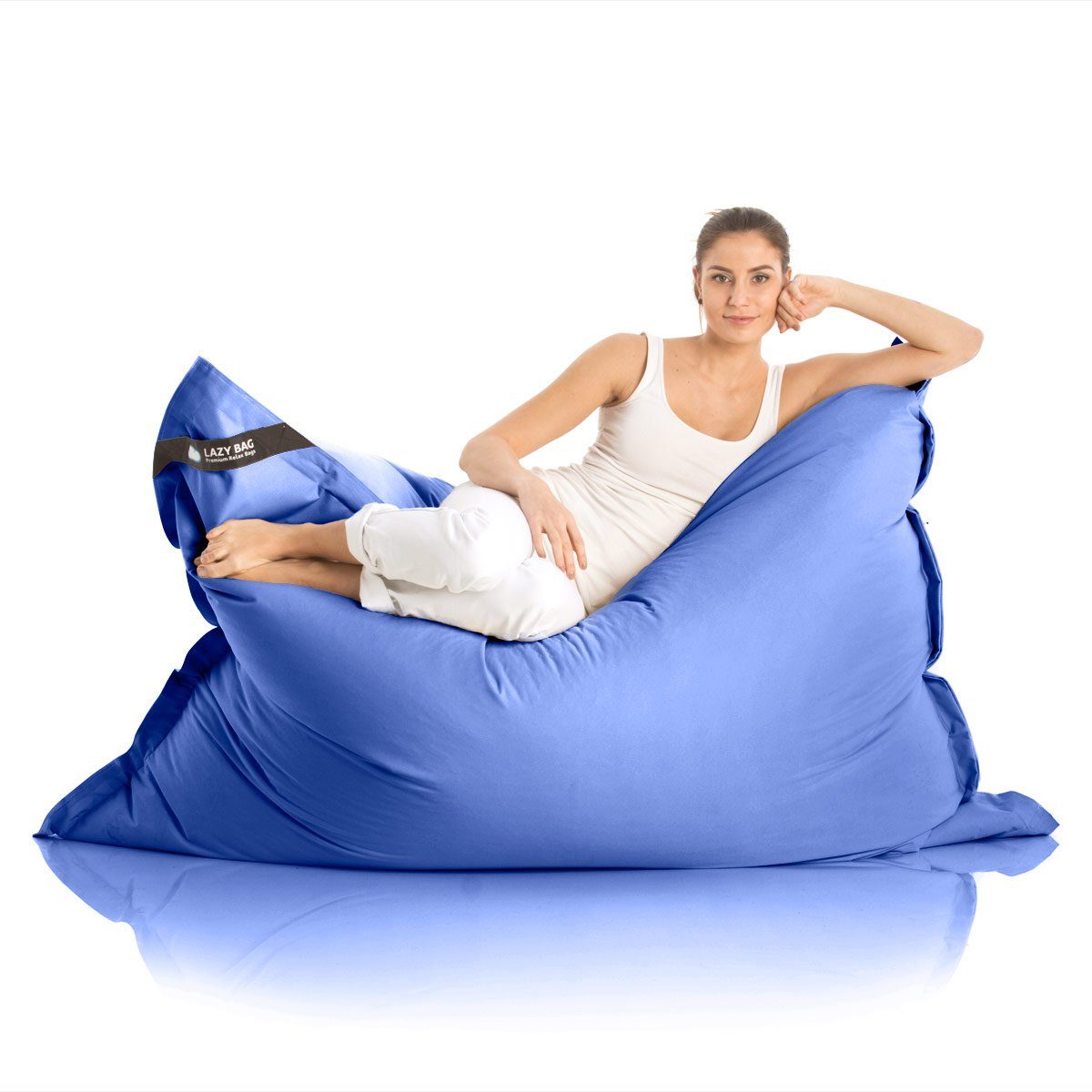 LazyBag Sitzsack Indoor & Outdoor XXL Riesensitzsack (Sitzkissen Bean-Bag, Nylon Bezug), 180 x 140 cm