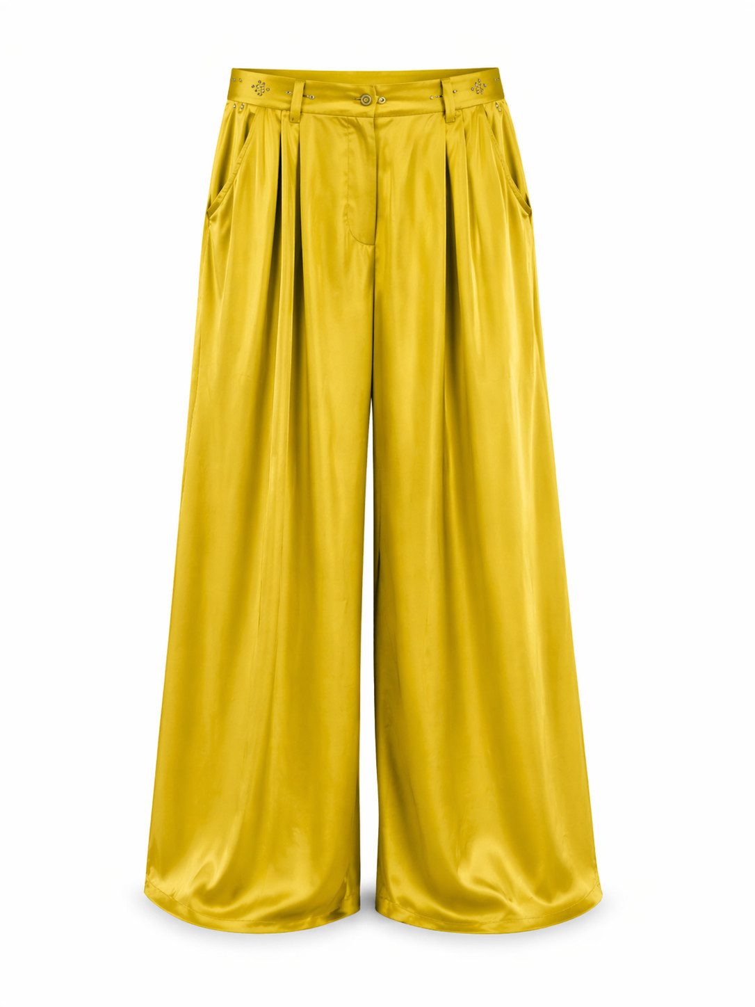 Palazzohose Paolina Silken Hose - weite Hose Damen - lockere Sommerhose goldfaben