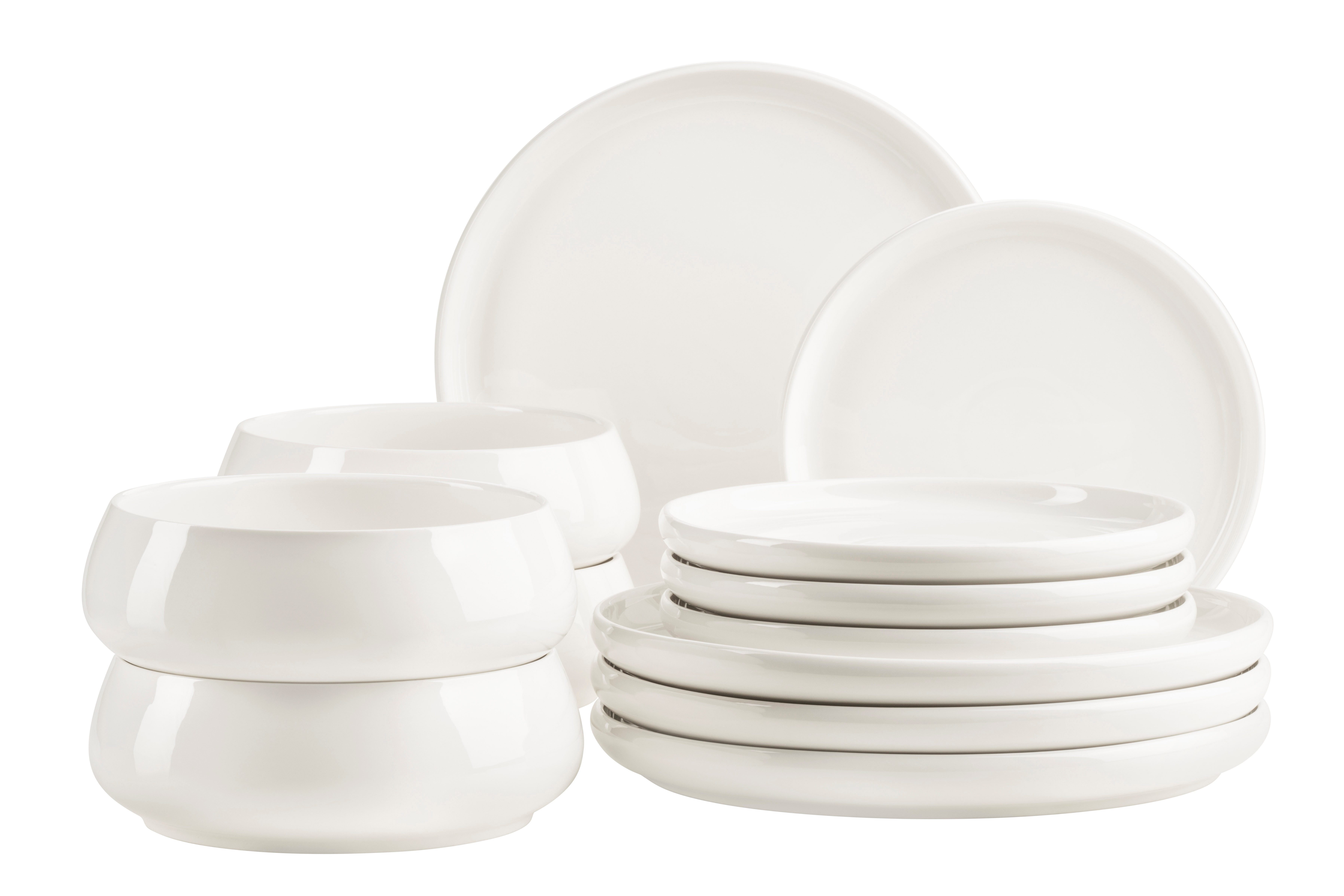 MÄSER Tafelservice Taya (12-tlg), 4 Personen, Porzellan, Teller Set