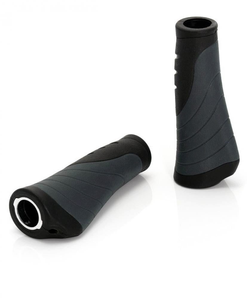 XLC Fahrradlenkergriff XLC Griffe Ergonomic GR-S04 135/92mm, schwarz/grau