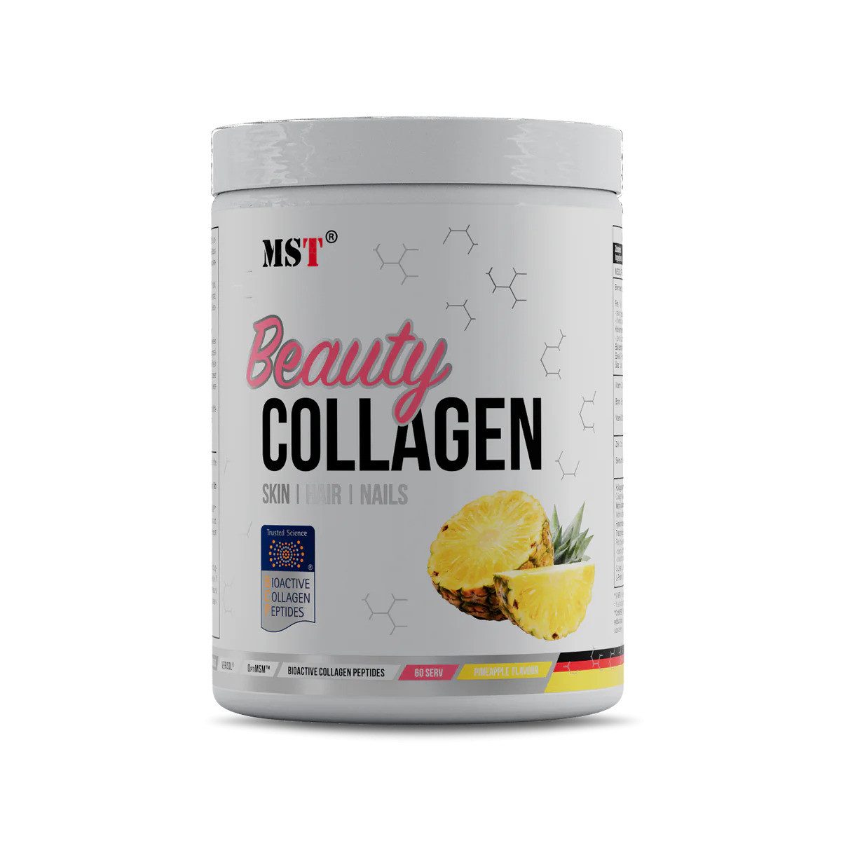 MST Nutrition Beauty Collagen Verisol + OptiMSM 450g - Pineapple Pulver, 450 g, Pulver