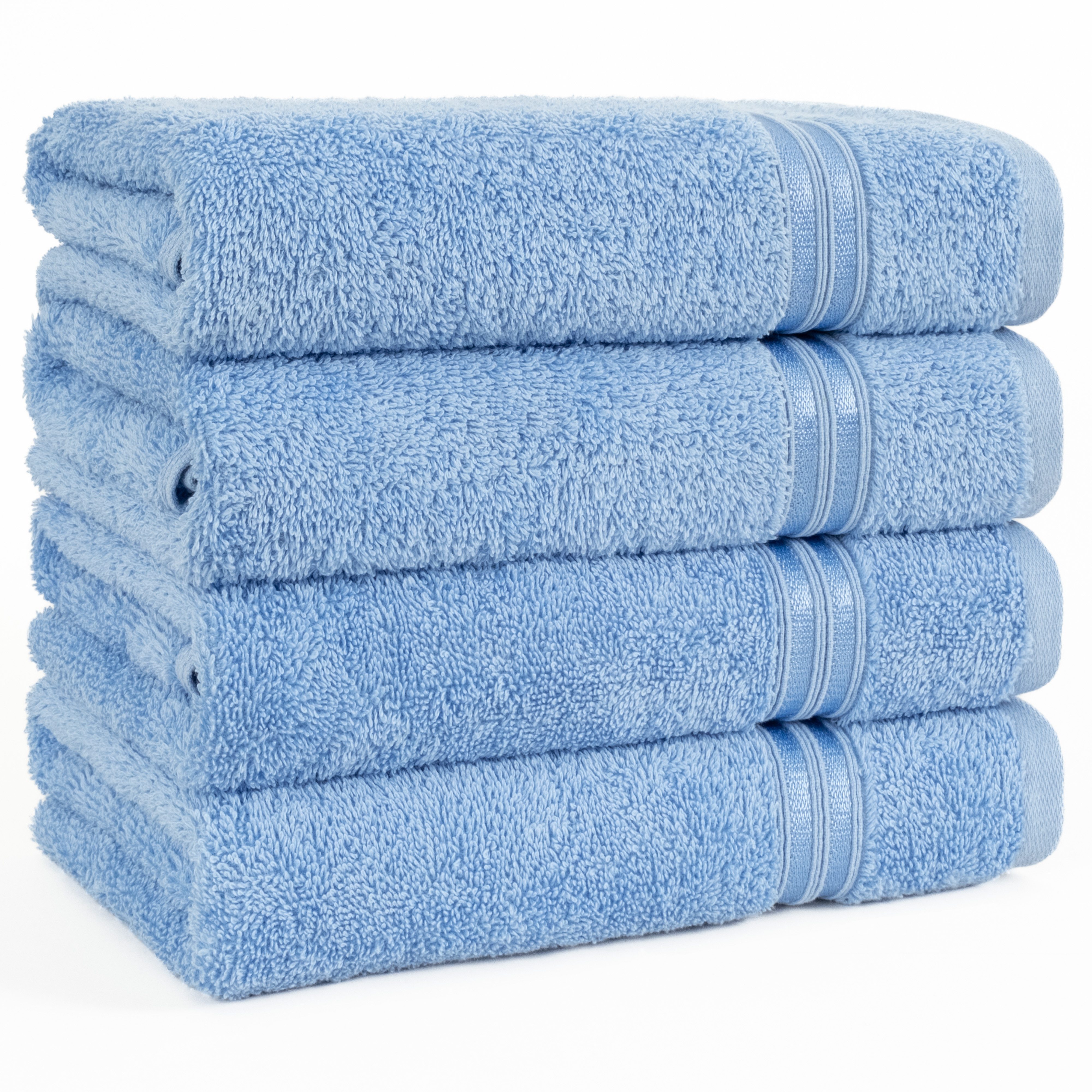 HAMMETEX Handtuch Set 4er Set Handtücher 50x100 cm, 100% Baumwolle, Weich & Saugstark, Frottier (Set, 4-St), mit Bordüre, einfarbig, weich