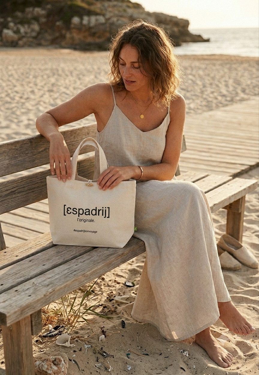 espadrij l´originale Strandtasche BEACHTOTE MEDIUM, Nature