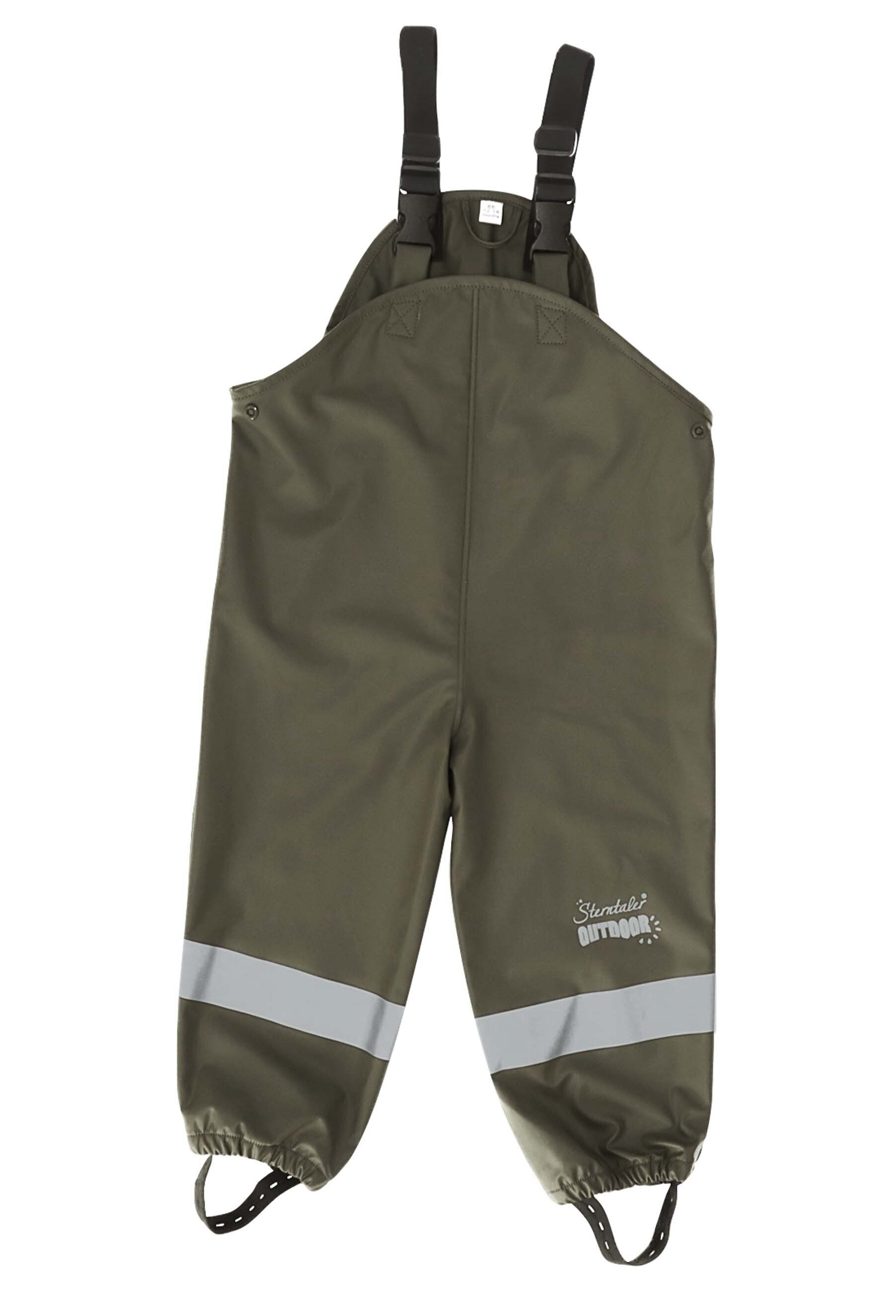 Sterntaler® Regenhose Regenträgerhose ungefüttert (1-tlg., Regenträgerhose mit Druckknöpfen, Regenhose mit süßen Motiven) Kinder Hosenträger mit Reflektoren, Matschhosenträger verstellbar